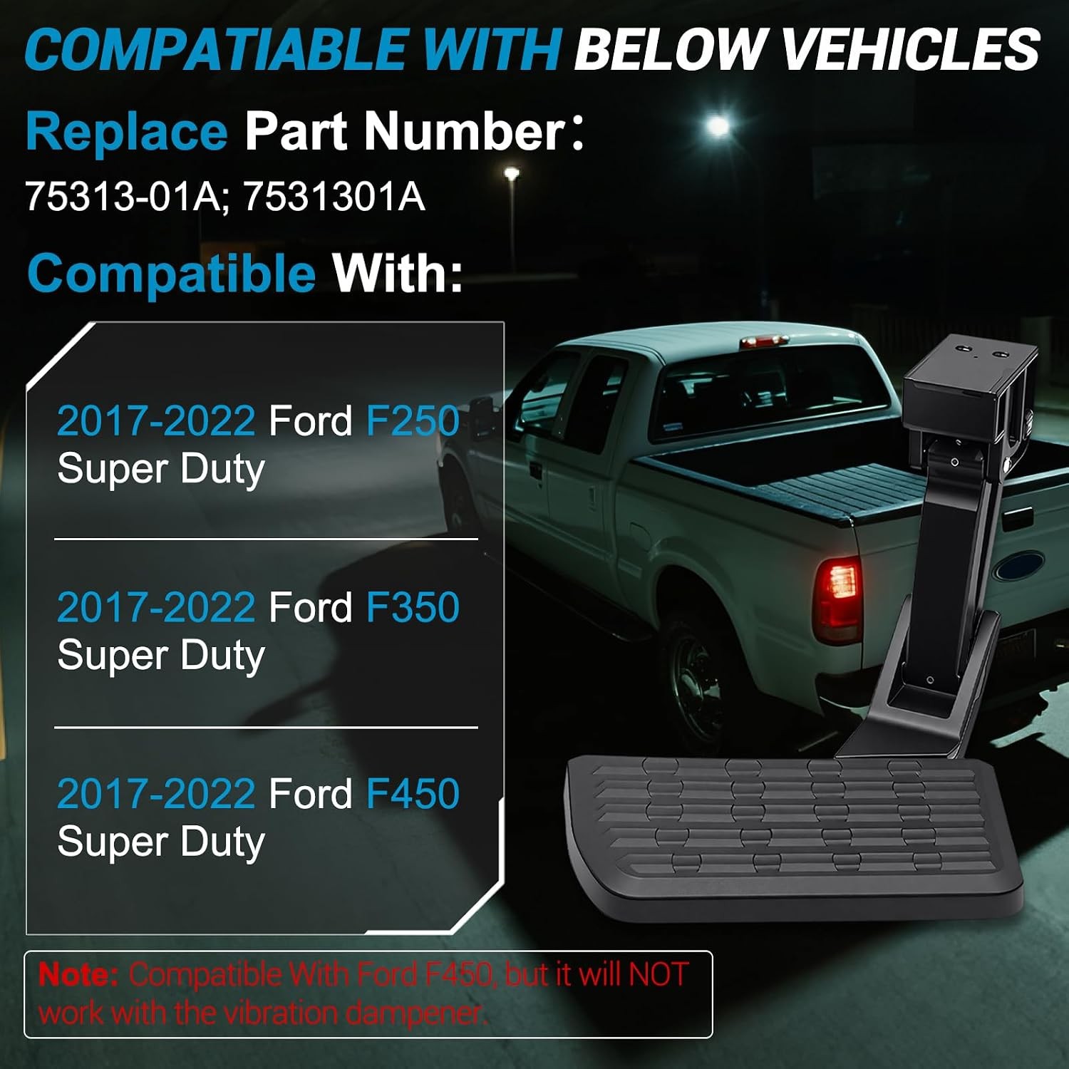 Retractable Truck Bed Step For Ford Super Duty 2017-2022
