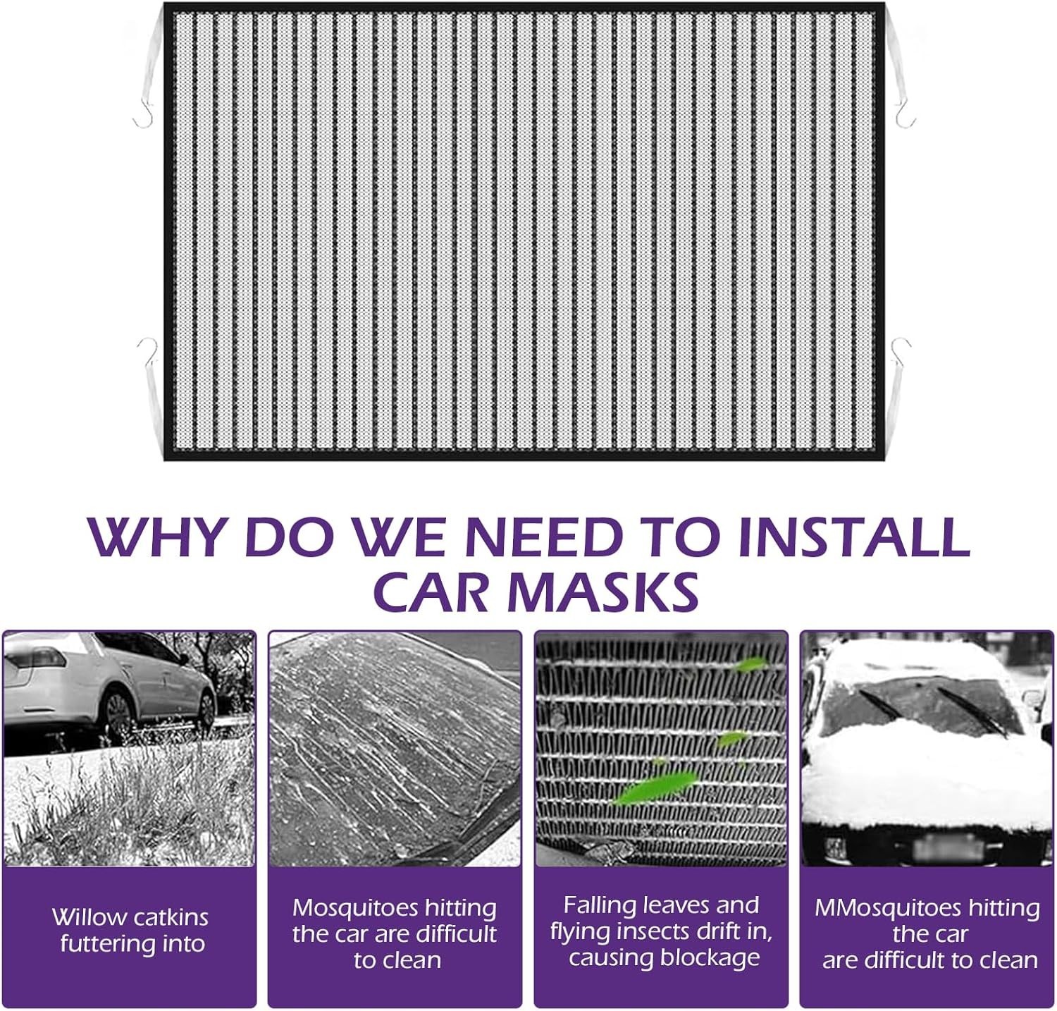 Car Grille Protection Net High Density Dustproof Air Intake Engine Mesh