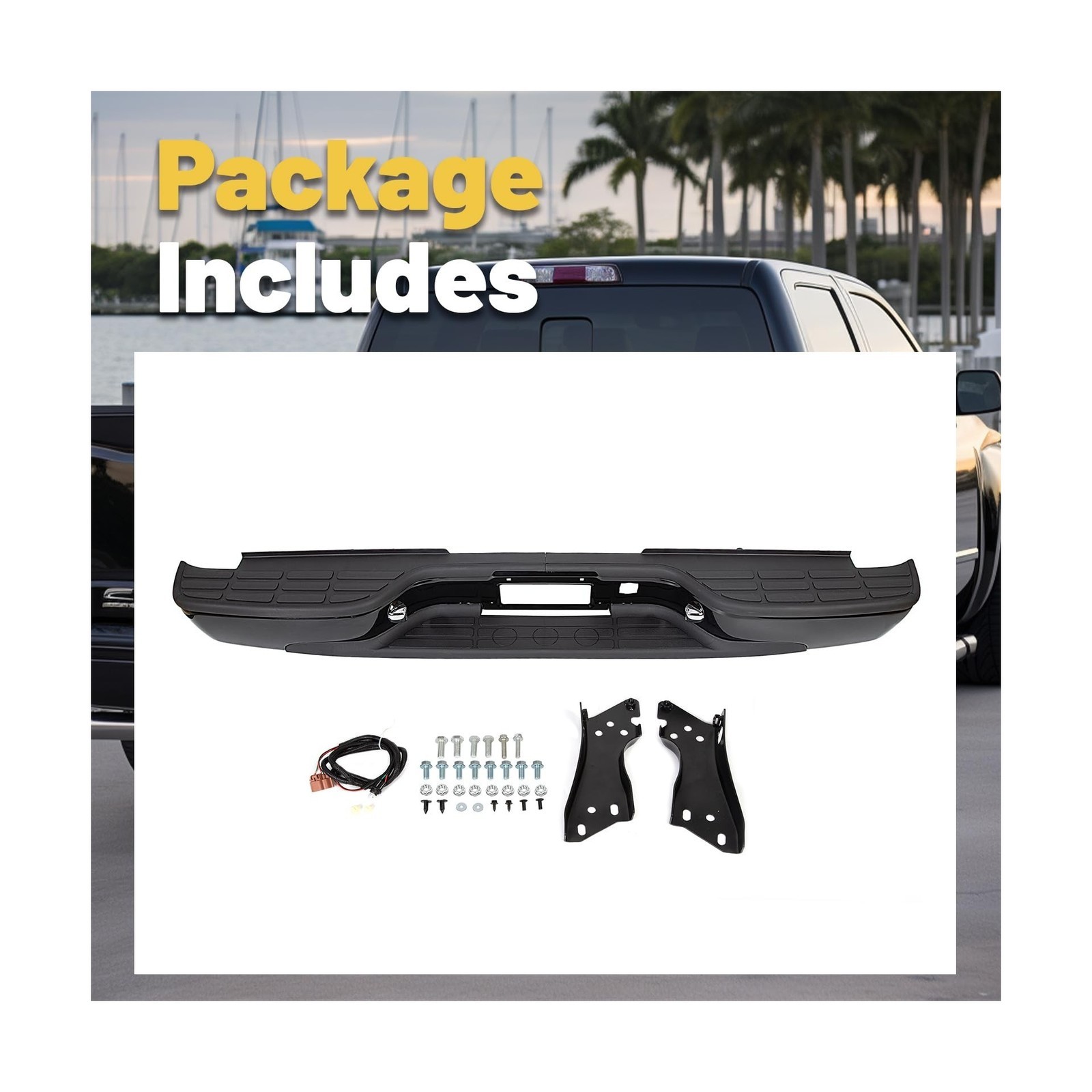 ECOTRIC Rear Step Bumper Compatible with 1999-2007 Chevy Chevrolet Silverado …