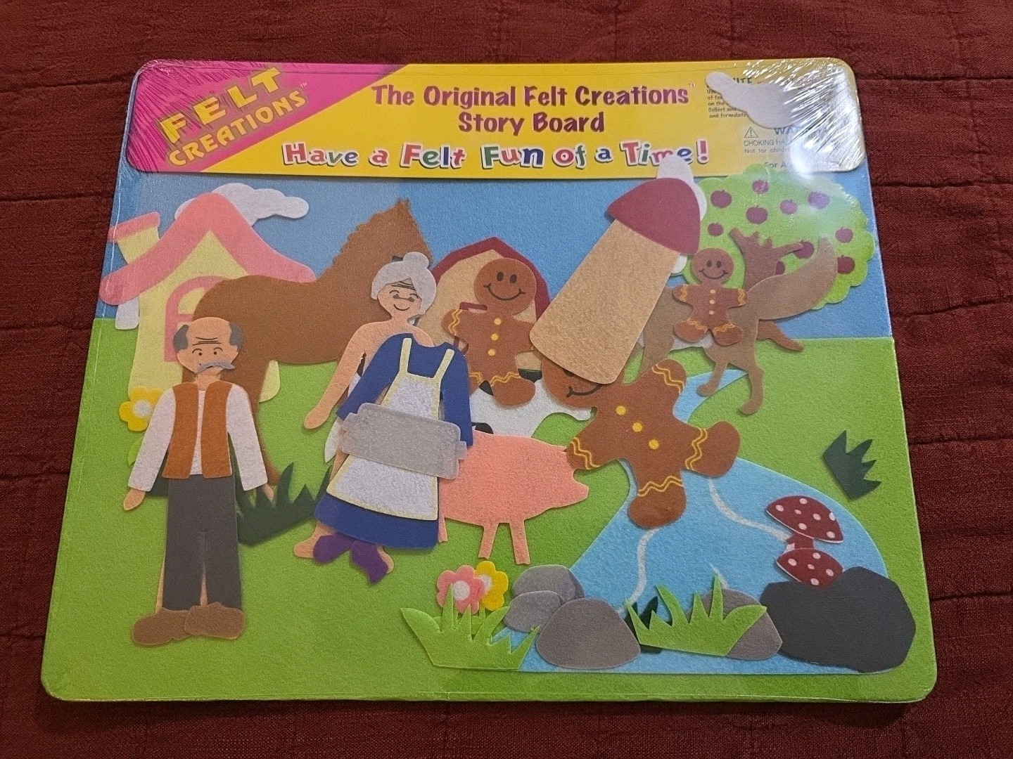 Felt Creations Story Board Gingerbread Man Original New! Hard To Find! Cute!