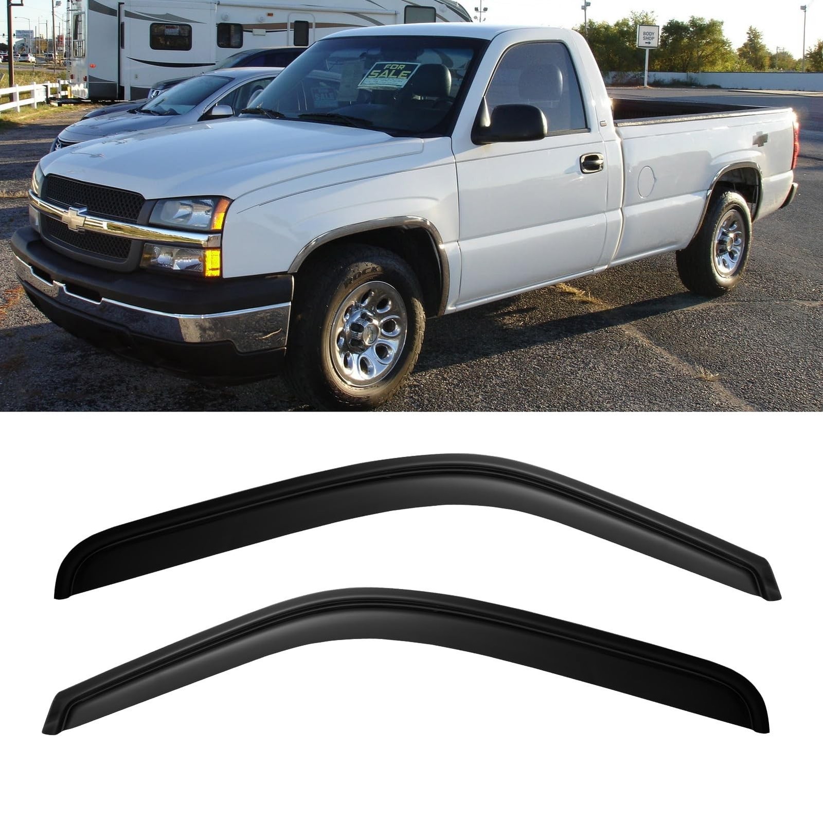 Window Rain Guards for 1999-2007 Sierra/Silverado 1500/2500/3500, Window Vent…