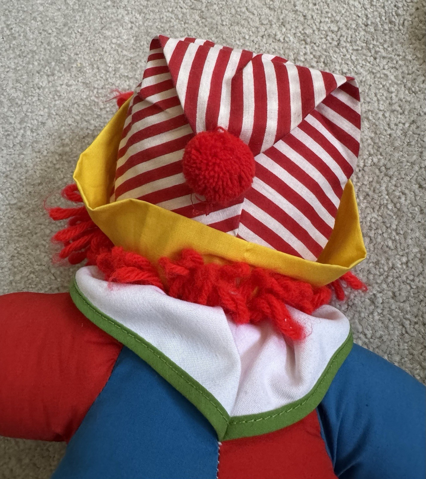 Vintage 1983 American Greetings Amtoy Doll 16” Learn to Dress Clown Vtg 80s