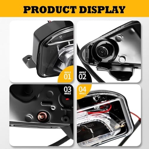 Pair Left Right Front Bumper Light Assembly Compatible with Q50 Sport 2014