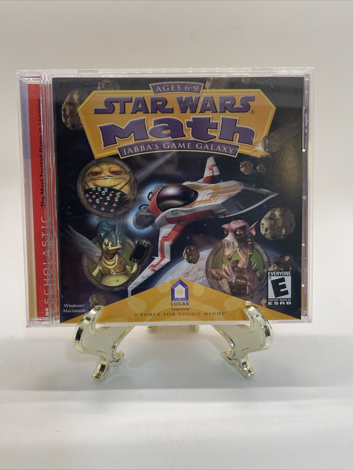Star Wars Math Jabbas Game Galaxy PC CD ROM Computer Game Windows 98 XP Vintage