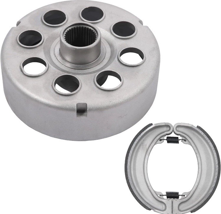 Rear Brake Drum Hub & Rear Brake Shoes, Compatible with 1988-2000 Honda TRX300 F