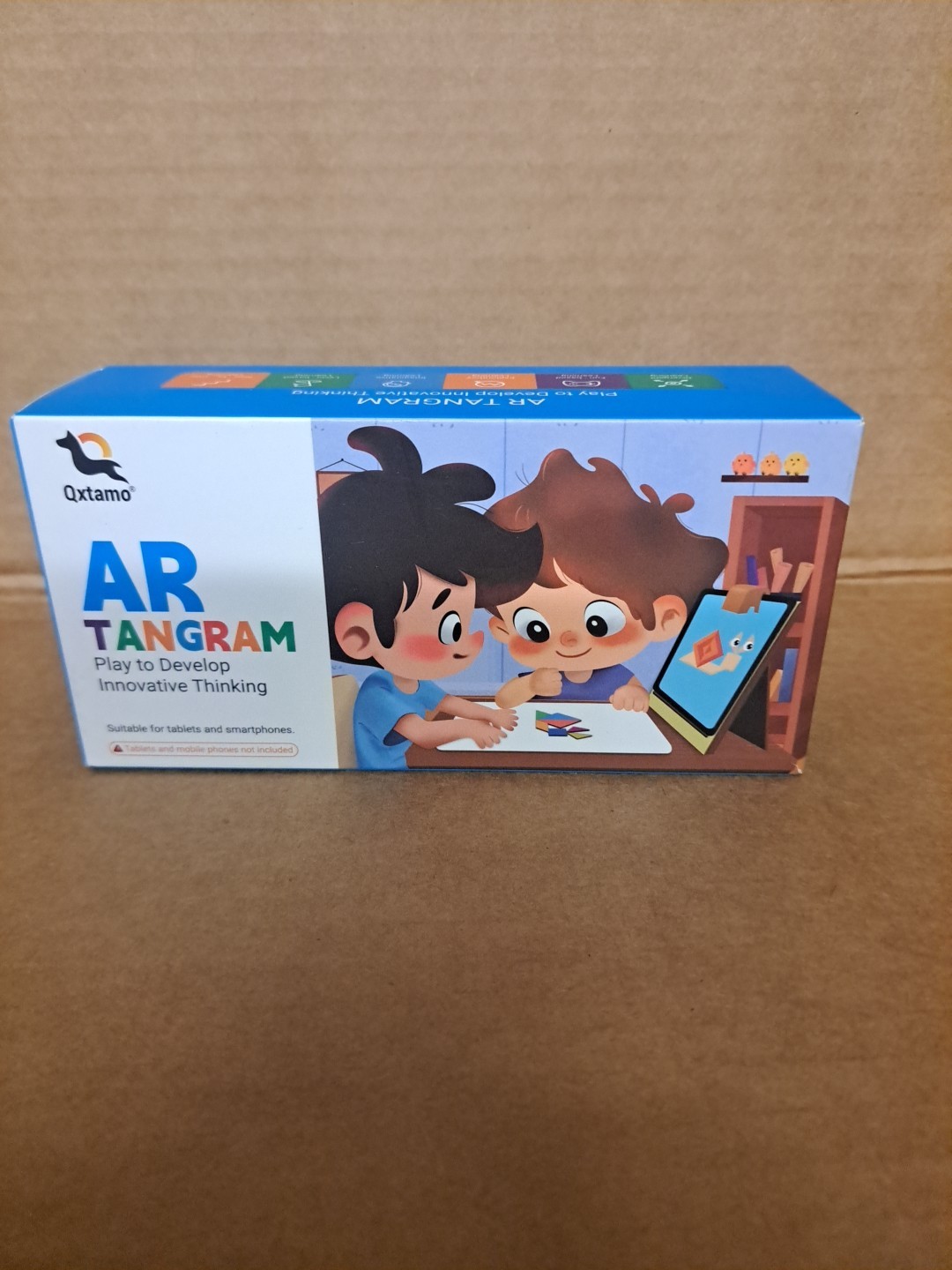 Qxtamo STEM Toys for Kids Ages 4-6, AR Tangram Puzzles with 1000+ Combinations