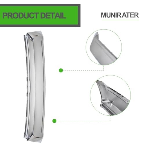 Chrome Front Lower Bumper Grille Molded Silver Plastic Replacement for 2011