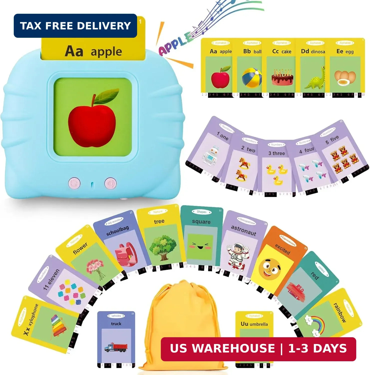 Talking Flash Cards for Toddlers 1 2 3 4 5 Year Olds, 224 Sight Words Montessori