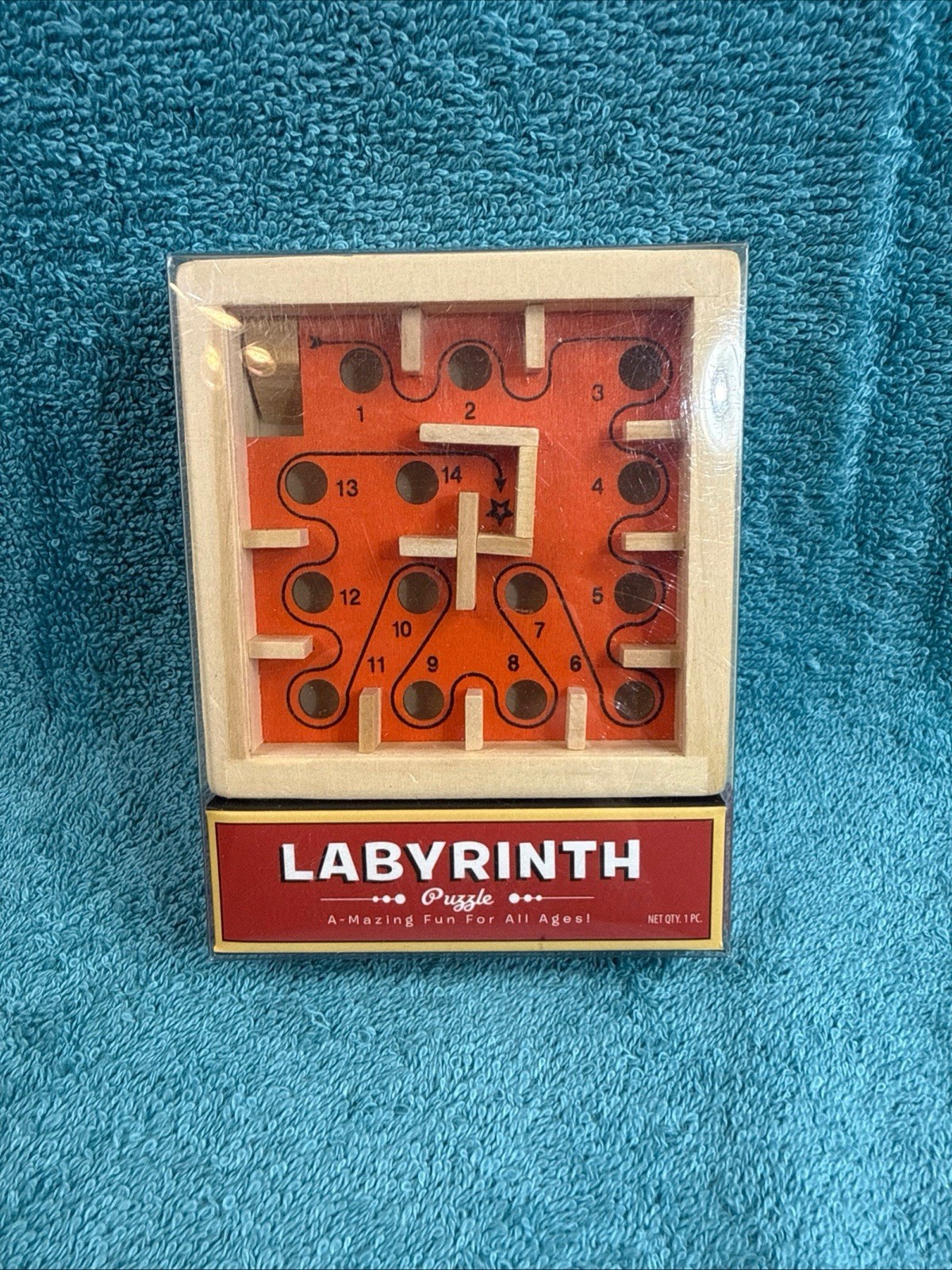 Wooden Labyrinth Board Game Marble Maze Activity Board