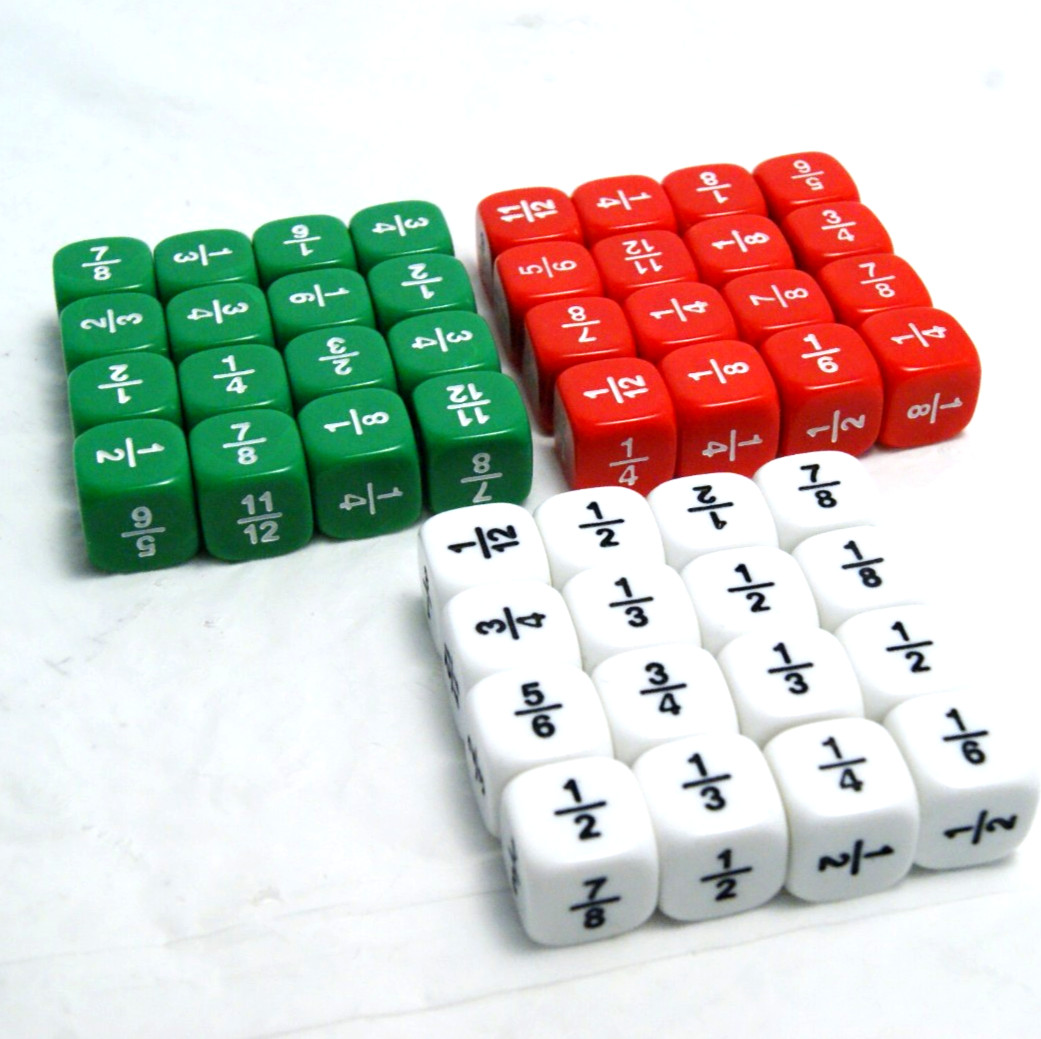 48 Fraction Dice 4th Grade Educational Small Group Game Activity Homeschool