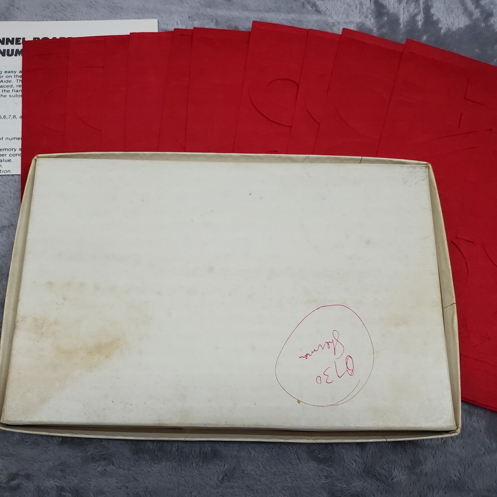Vintage Flannelboard Numbers Complete, Unpunched math craft old school 3″ – 1985