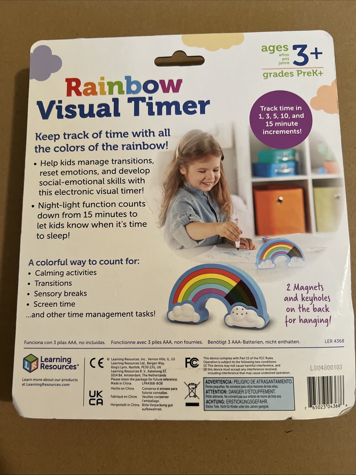 Learning Resources Kids Rainbow Visual Timer Sensory Autism Transitions New