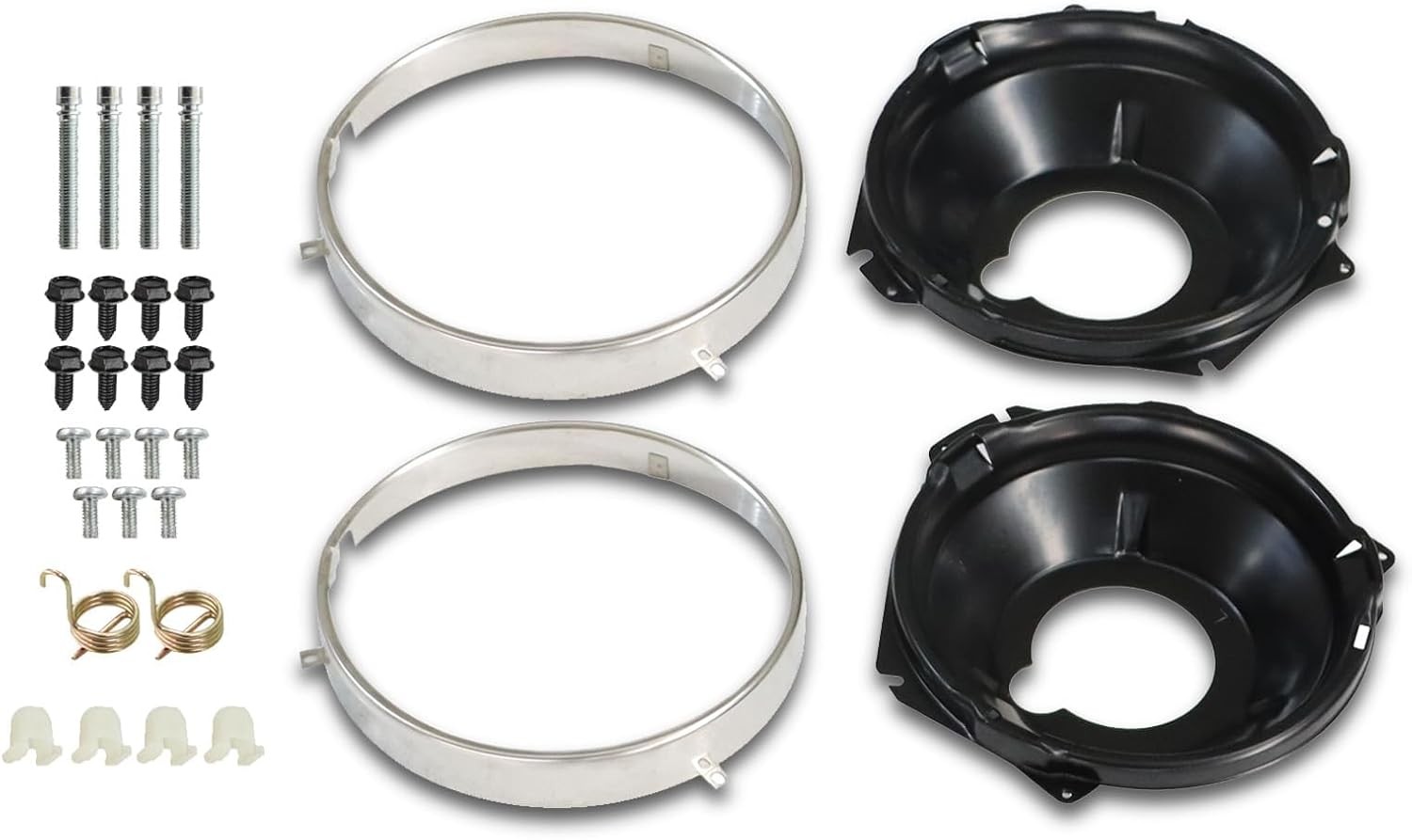 Headlamp Retaining Ring Mounting Retaining Bucket Kit Compatible with 1967-1970