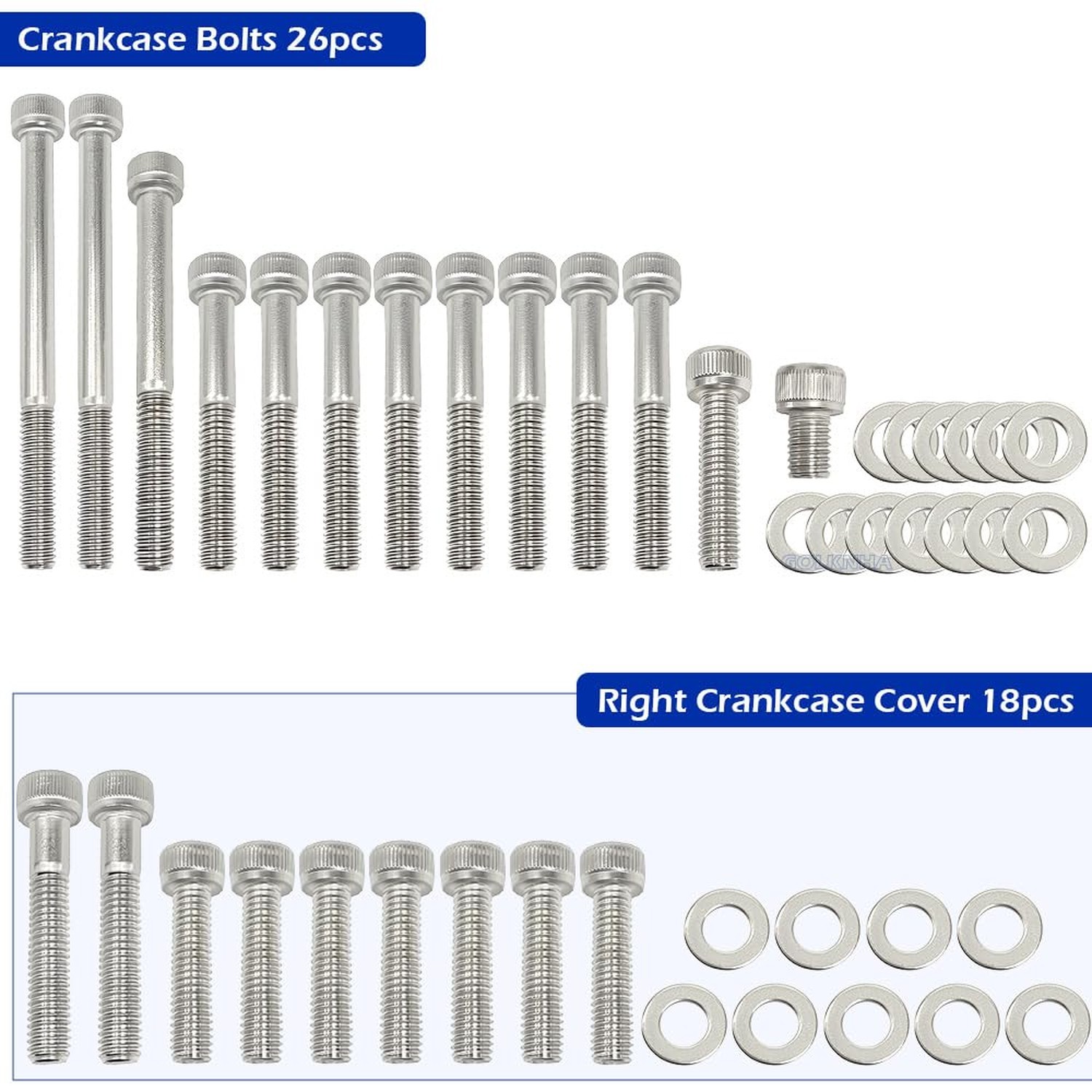 304 Stainless Steel Engine Bolt Kit 88pcs (7Pack) Compatible for Ya… Fast Ship