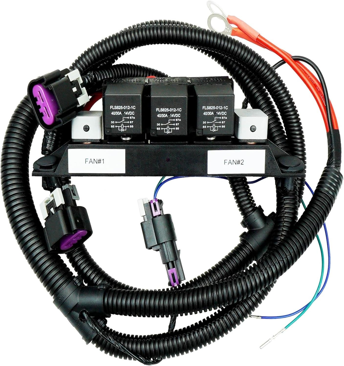 Dual Speed Electric Fan Control Wiring Harness Kit Fits for Chevy Silverado S…