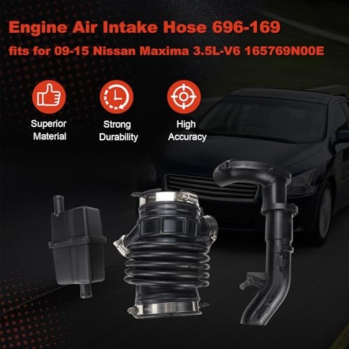 696-169 Engine Air Intake Hose 165769N00C Compatible with 2009 2010 2011 2012