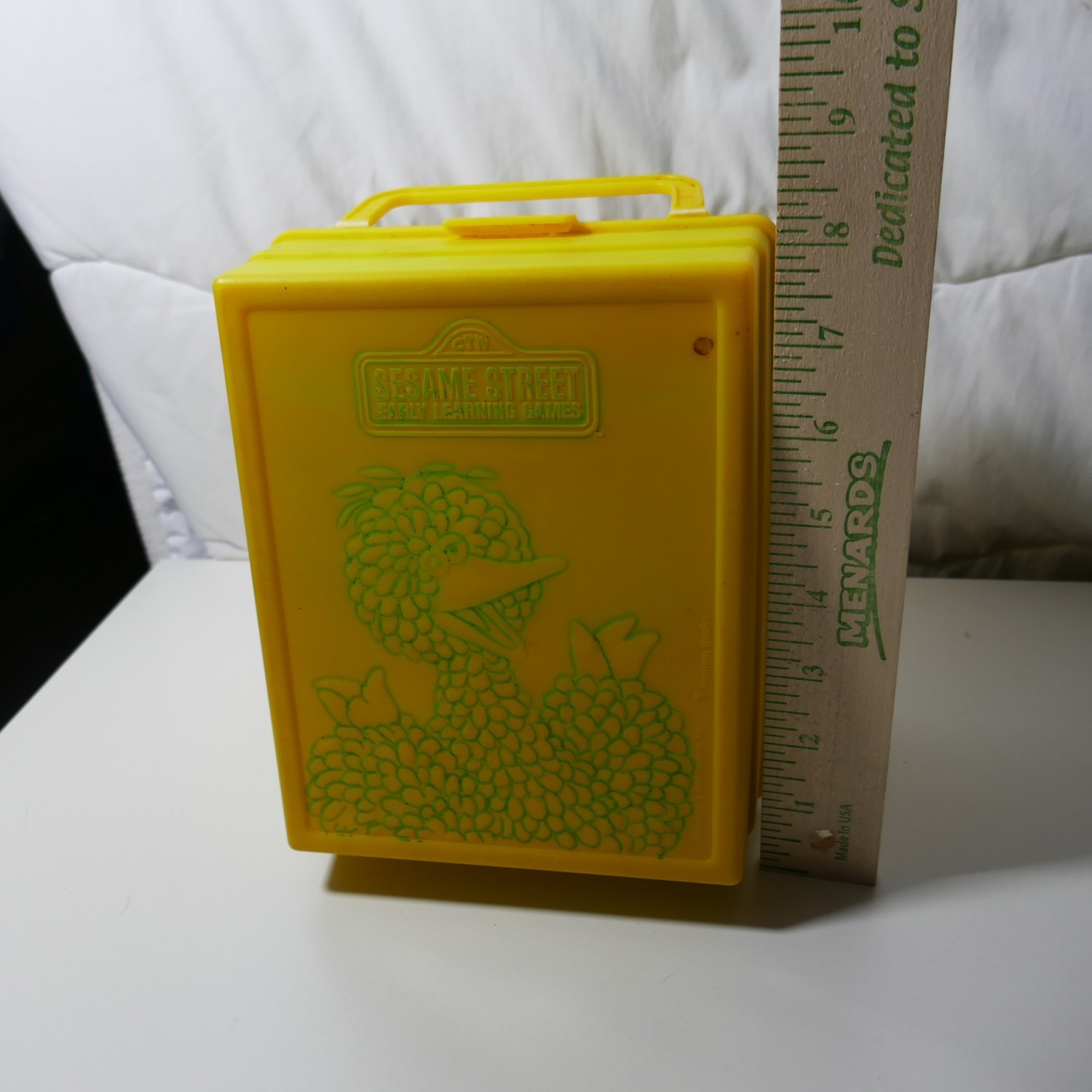 Sesame Street Early Learning Educational Games 1989 Cards W Yellow Storage Case
