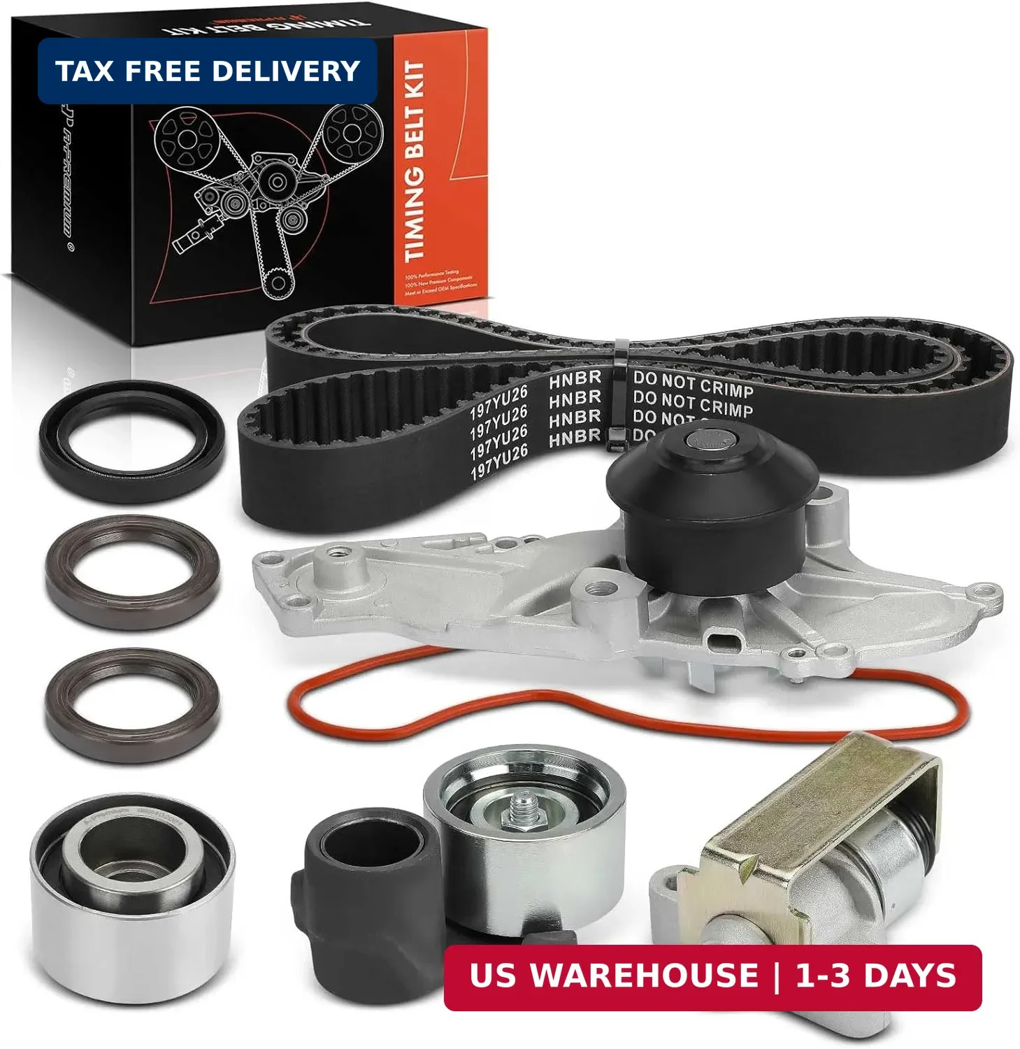 A-Premium Engine Timing Belt Kit with Water Pump Compatible with Honda Accord 19