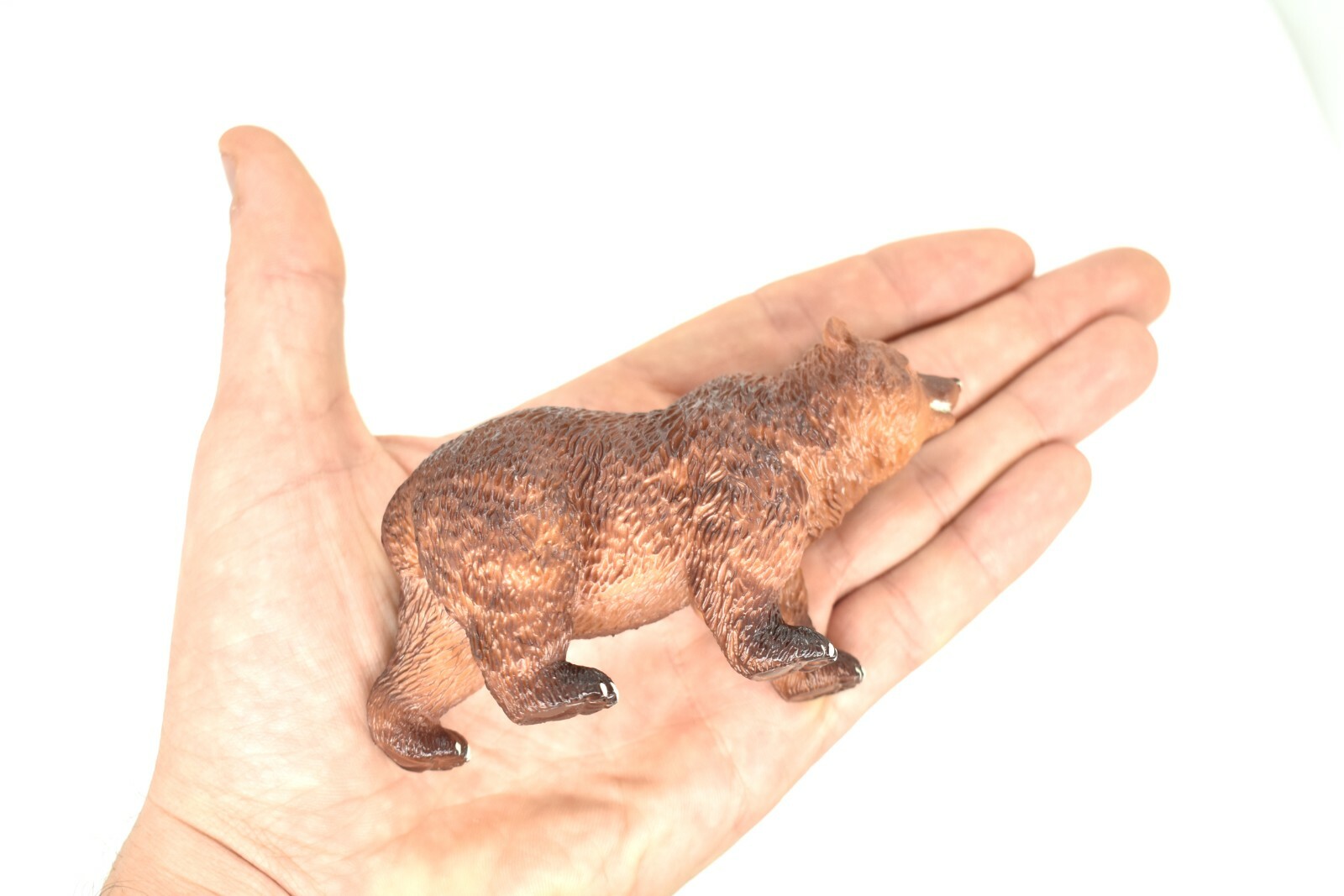 Grizzly Bear, Realistic Small Toy Model Plastic Replica Animal, Kids 4.5″ OK12