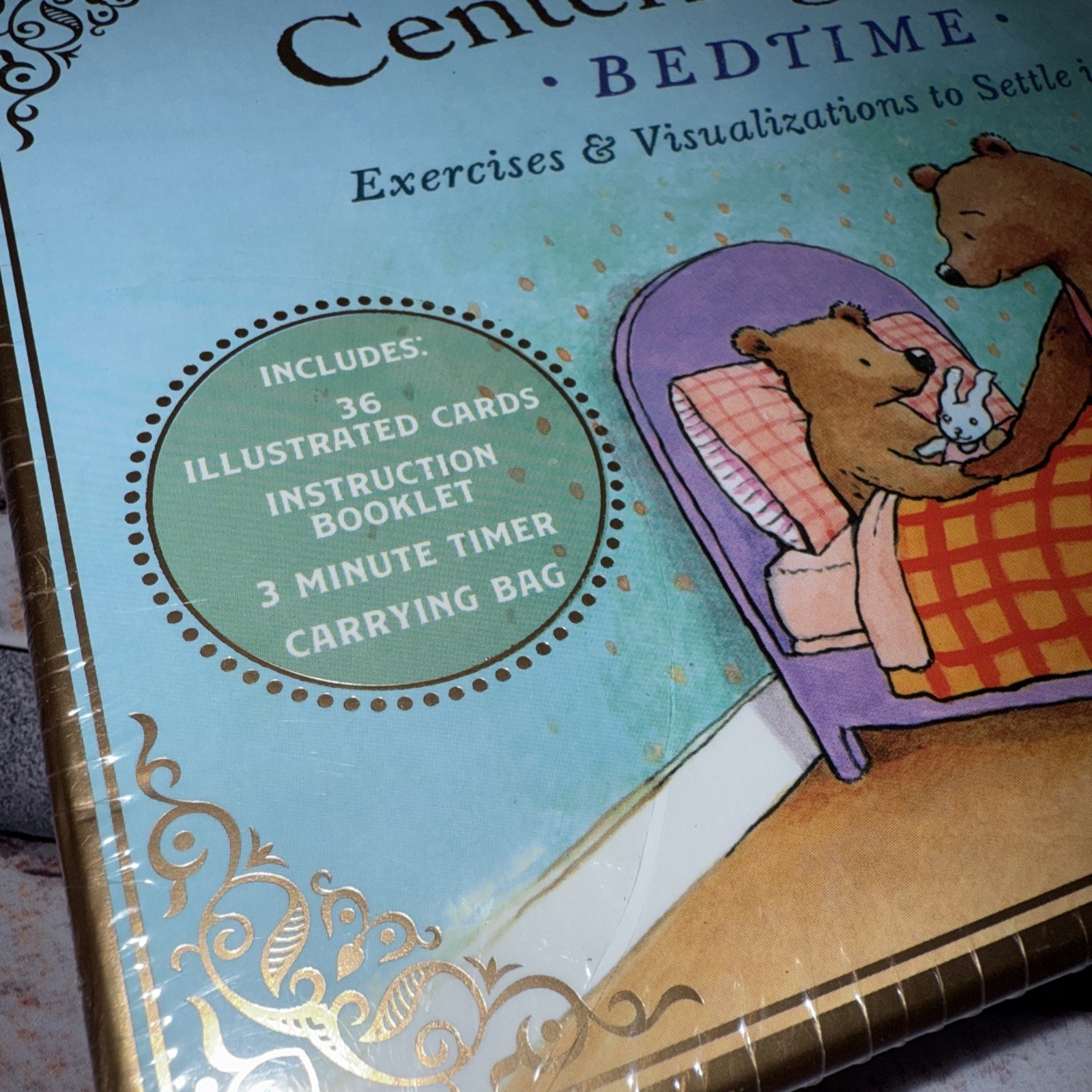 EeBoo Bedtime Centering Cards Exercises & Visualizations 36 Cards Bag Timer