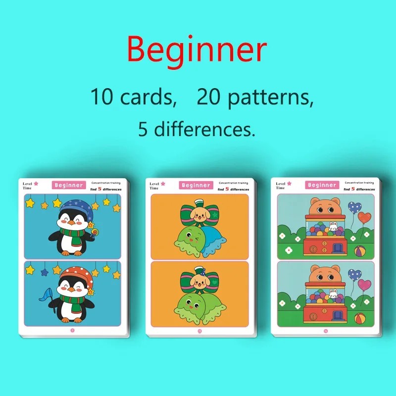 Find the Difference Game Reusable Erasable Concentration Training.