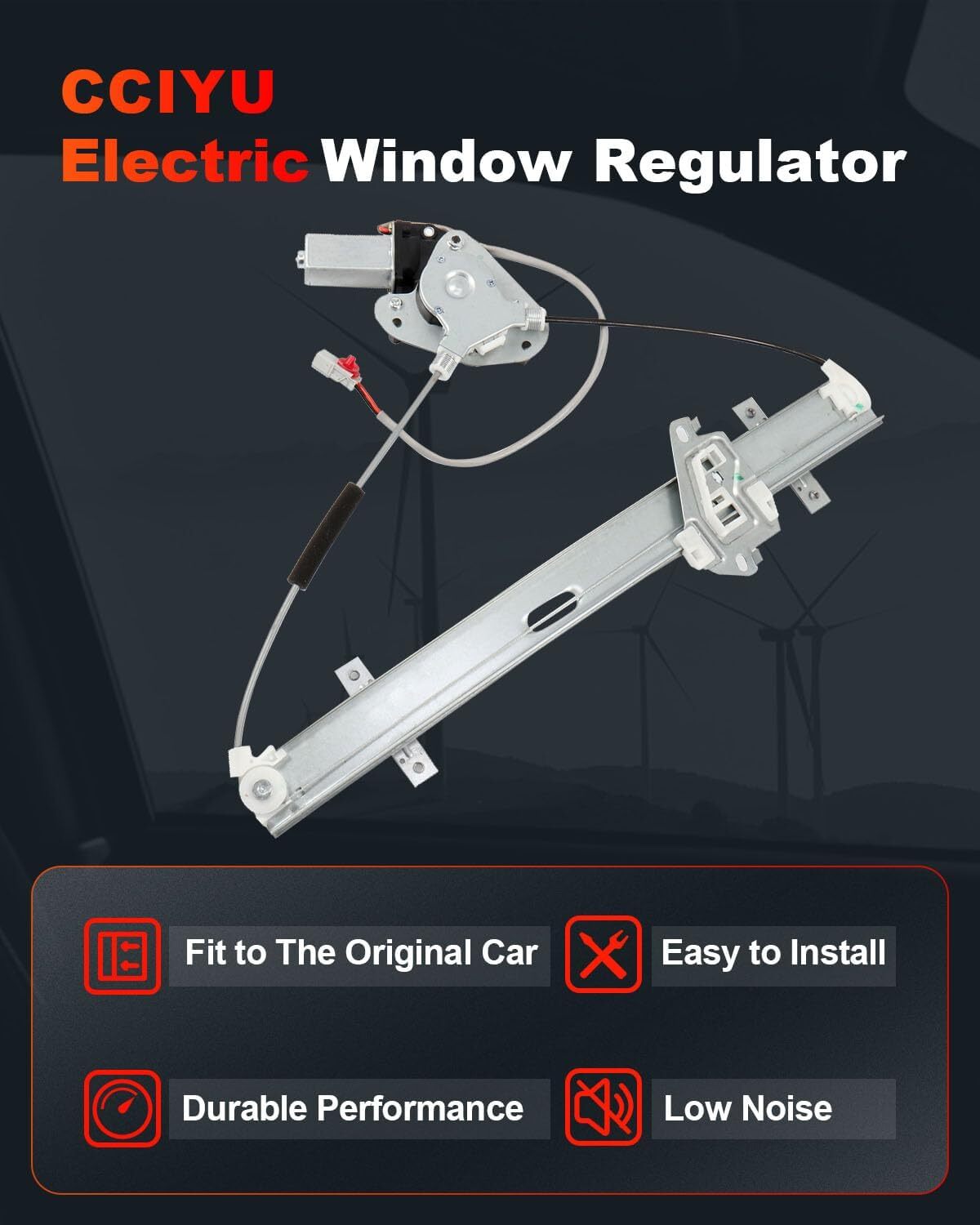 cciyu 741-743 Power Window Regulator Whit Motor fit for Honda Civic 2001-2005