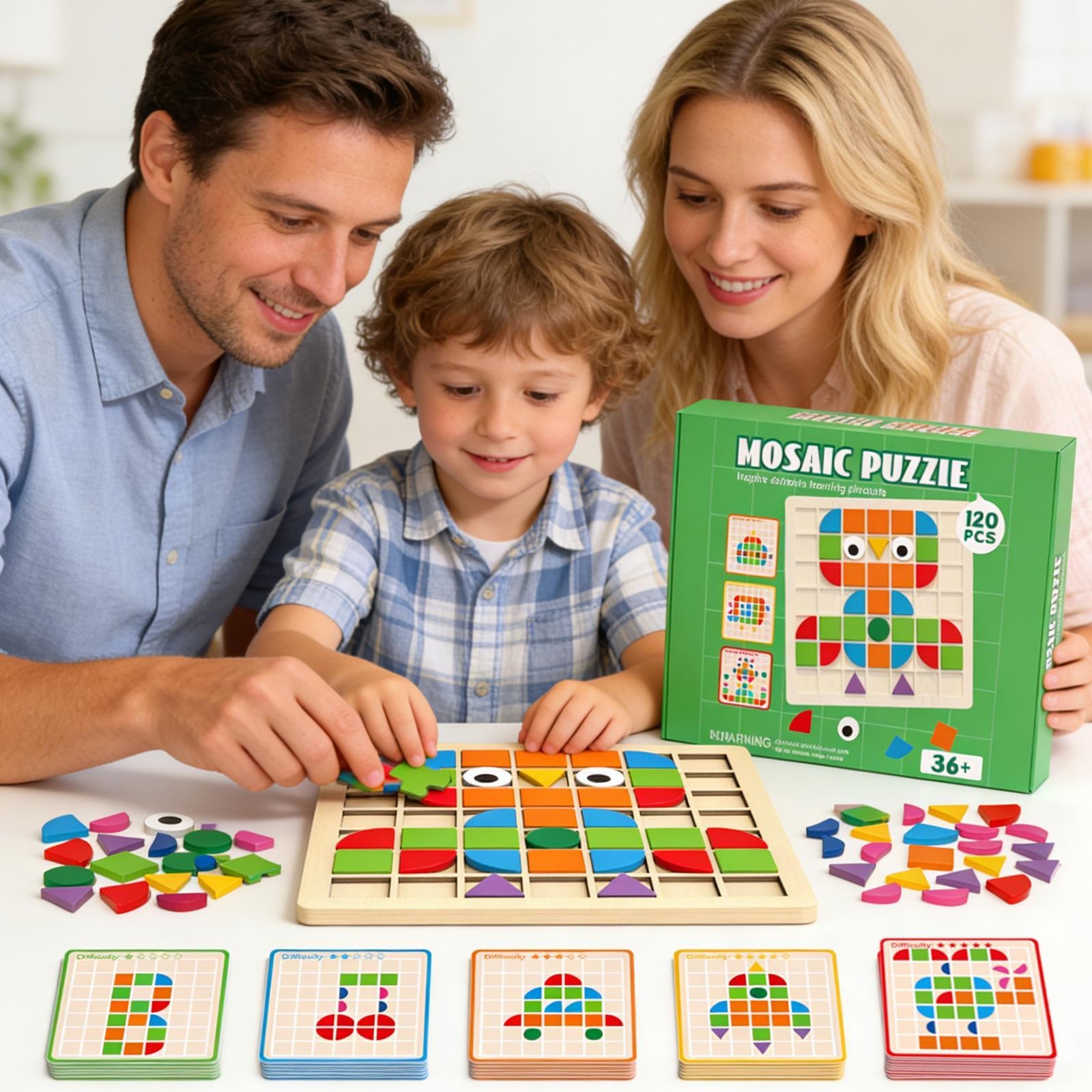 Pattern Blocks And Boards Early Development Toys Colored Wooden Shape Blocks