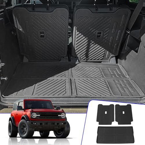 Trunk Mat+Backrest Mats Rongtaod Cargo Mat Compatible with 2021-2024 Ford Bronco