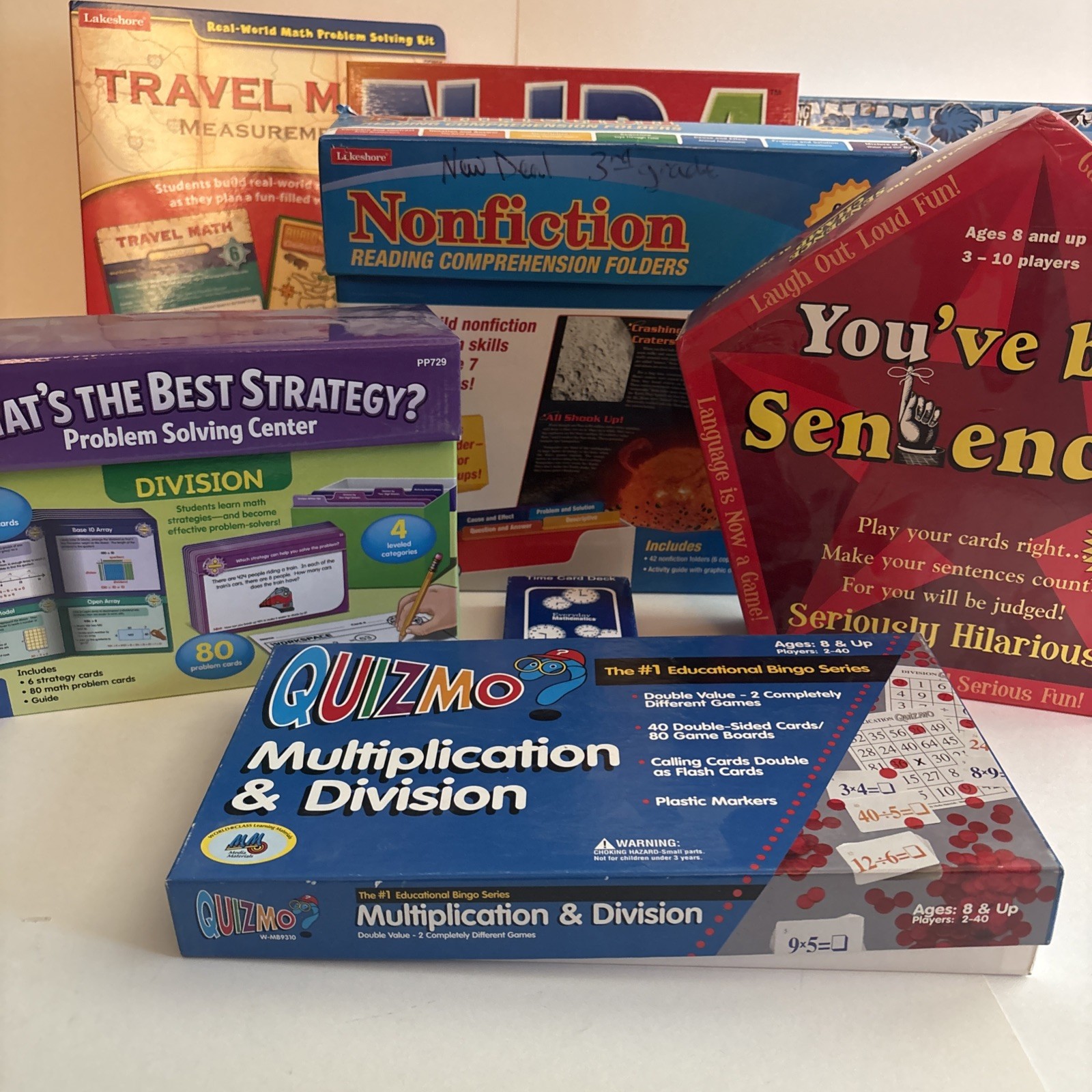 Learning Center Lakeshore Activity Set Lot Of 7 Games 6+ Homeschool Education