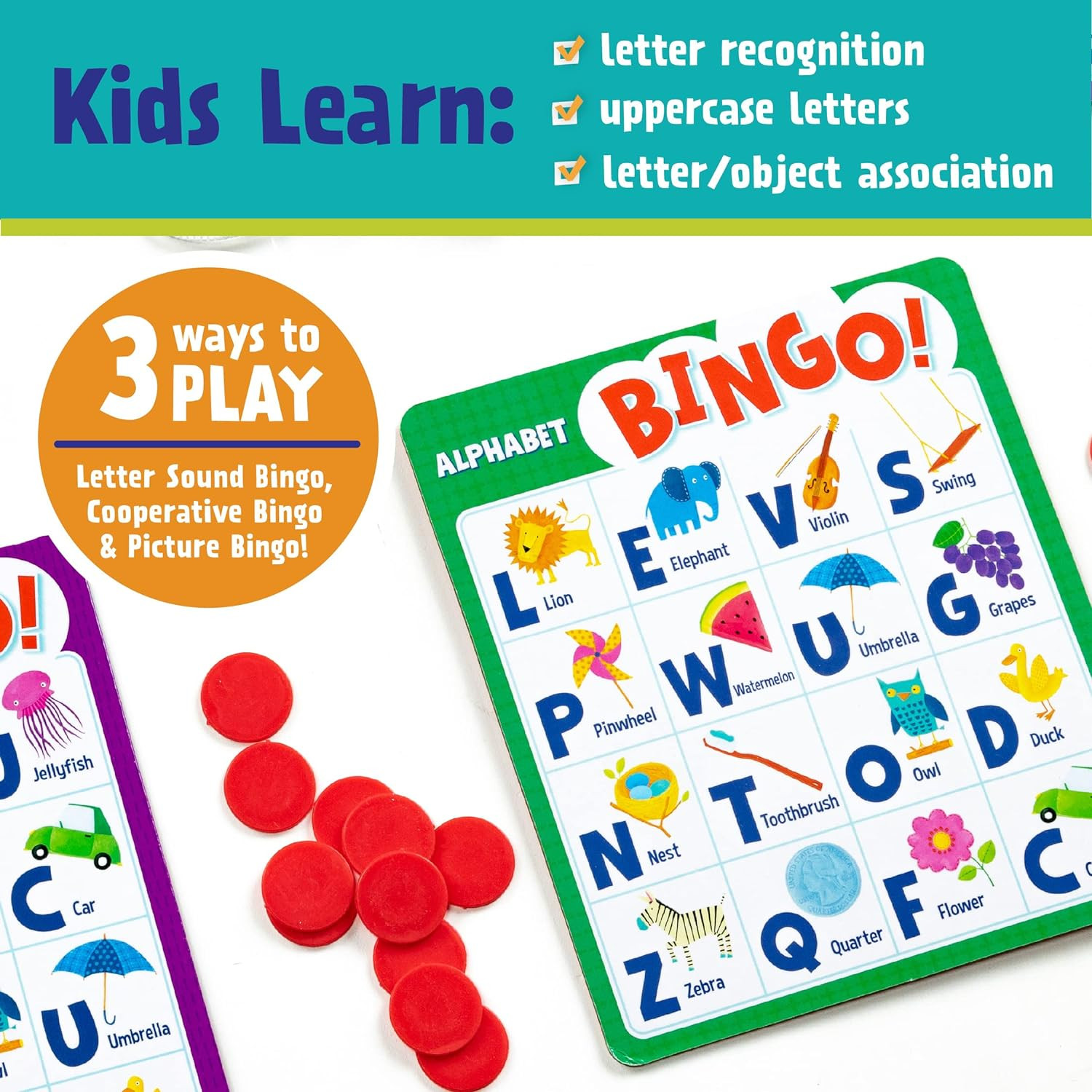 Alphabet Bingo! Letter Learning Educational Board Game