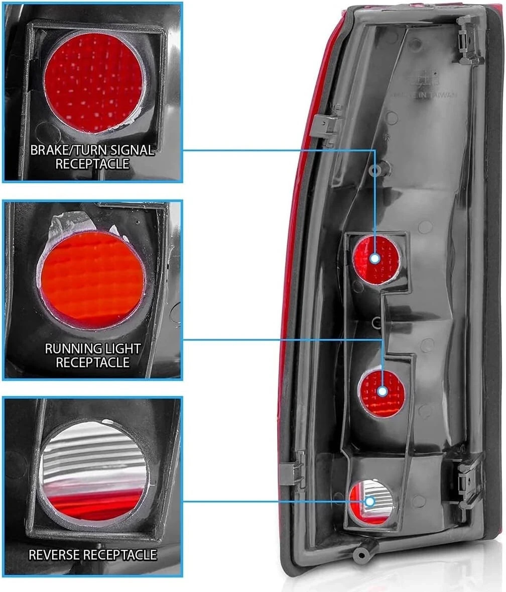 OE Replacement Halogen Tail Lights For Chevy GMC c1500 C/K C10 Silverado Sierra