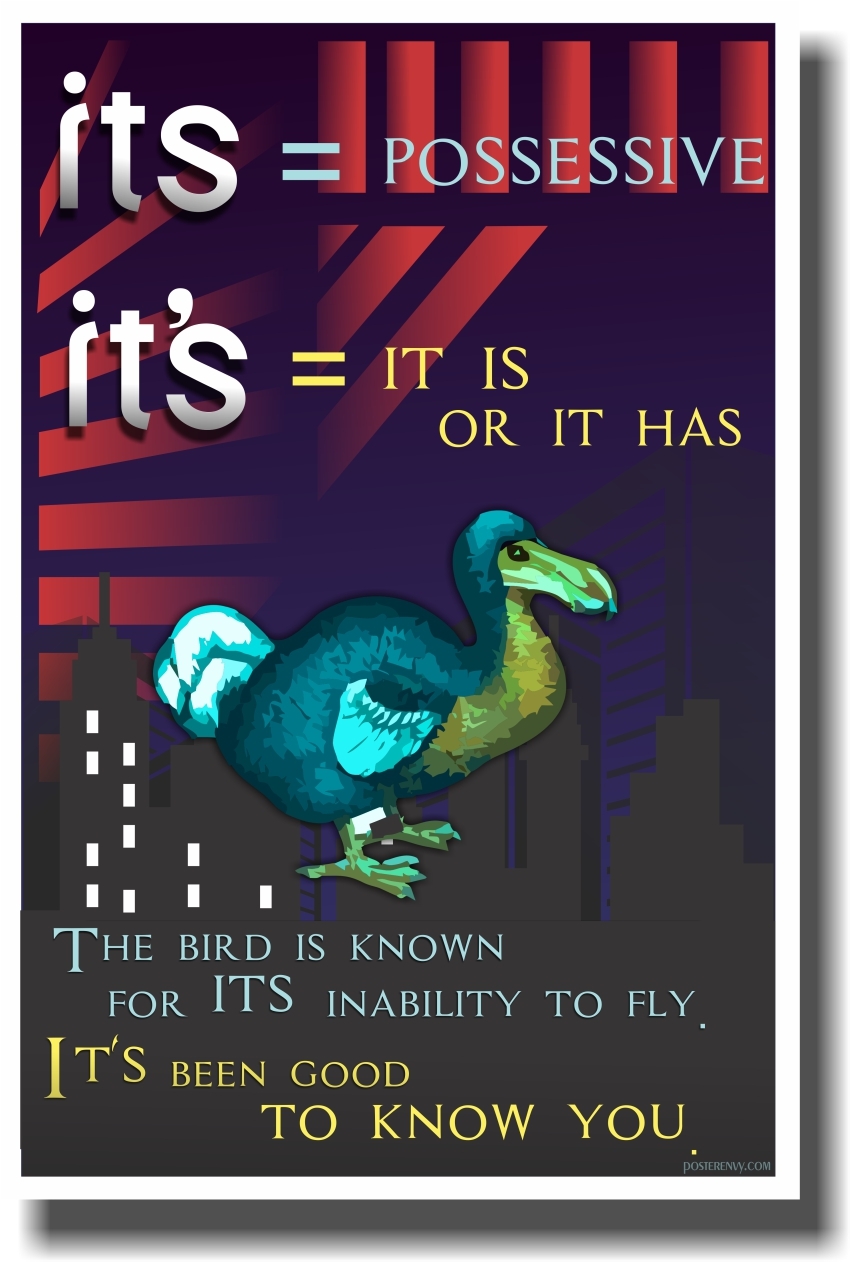 Its vs It’s – NEW Classroom Reading and Writing Poster