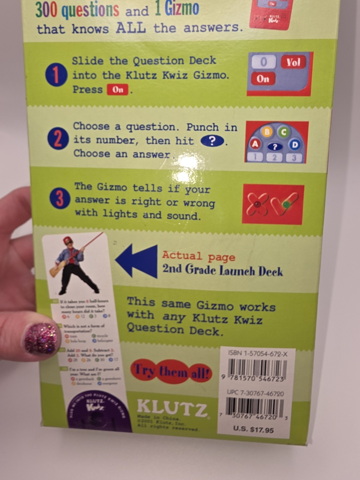 Klutz Kwiz 2nd Grade Math Quiz Deck Gizmo Sealed Educational Toy Set NEW