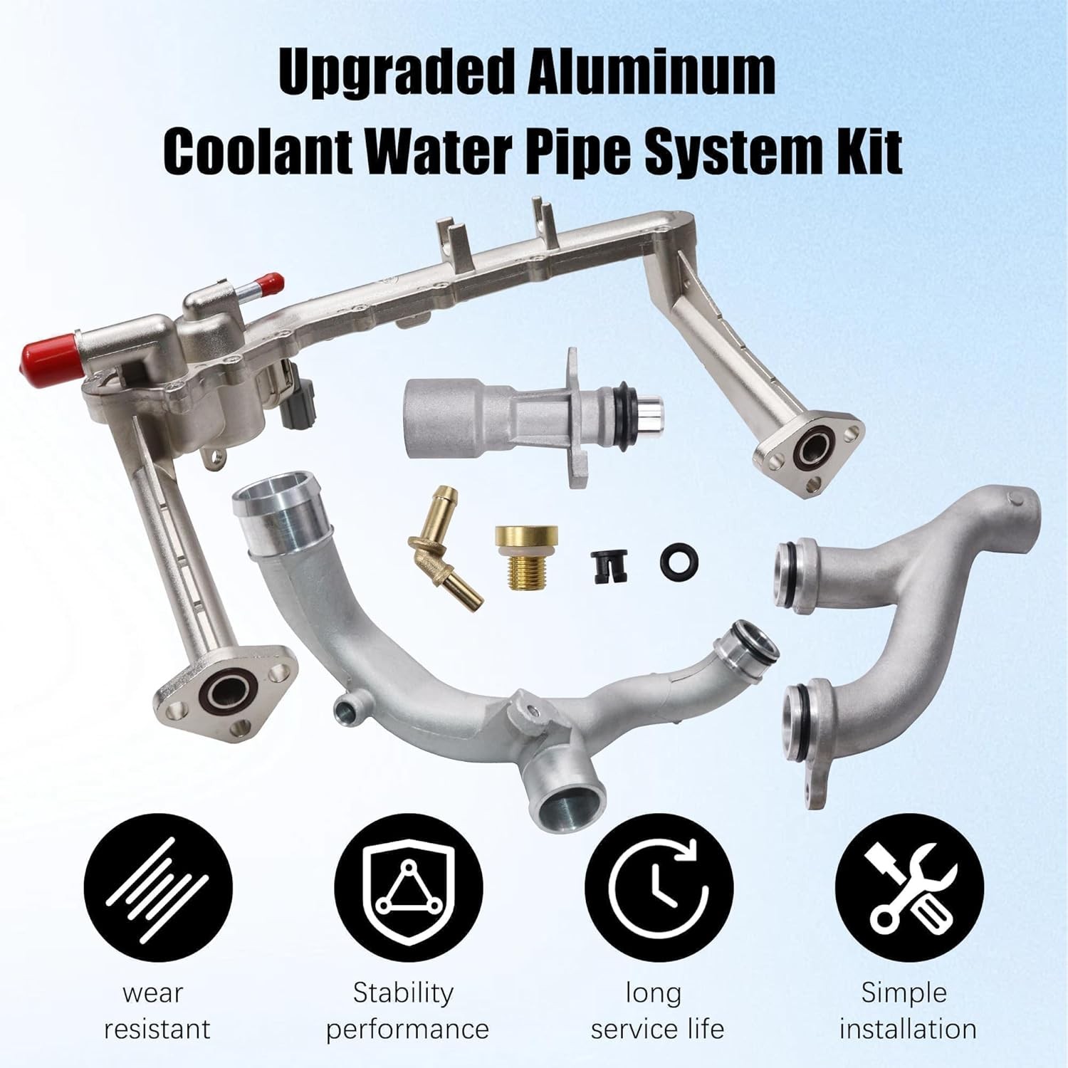 LR075991 Upgrade Coolant water Pipe Cooling System Kit Compatible with Land