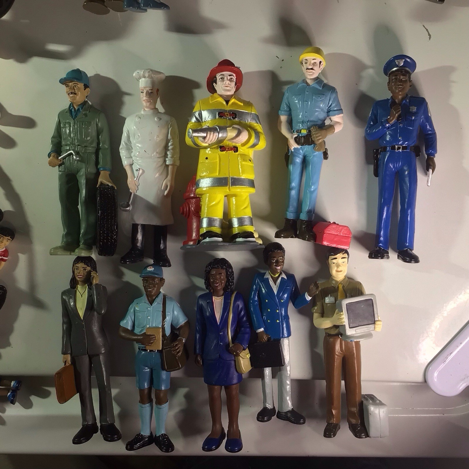 Vintage Lakeshore Block Play Learning Career Figures Lot Of 10