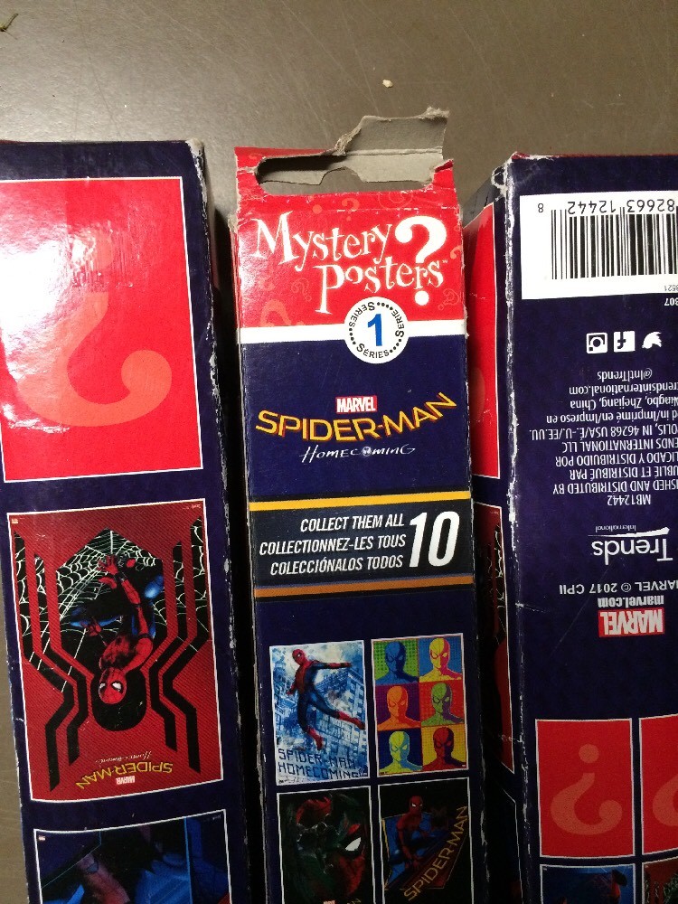 Marvel Spider-Man Series 1 Mystery Posters 12” X 18” Size Lot Of 8 Posters New