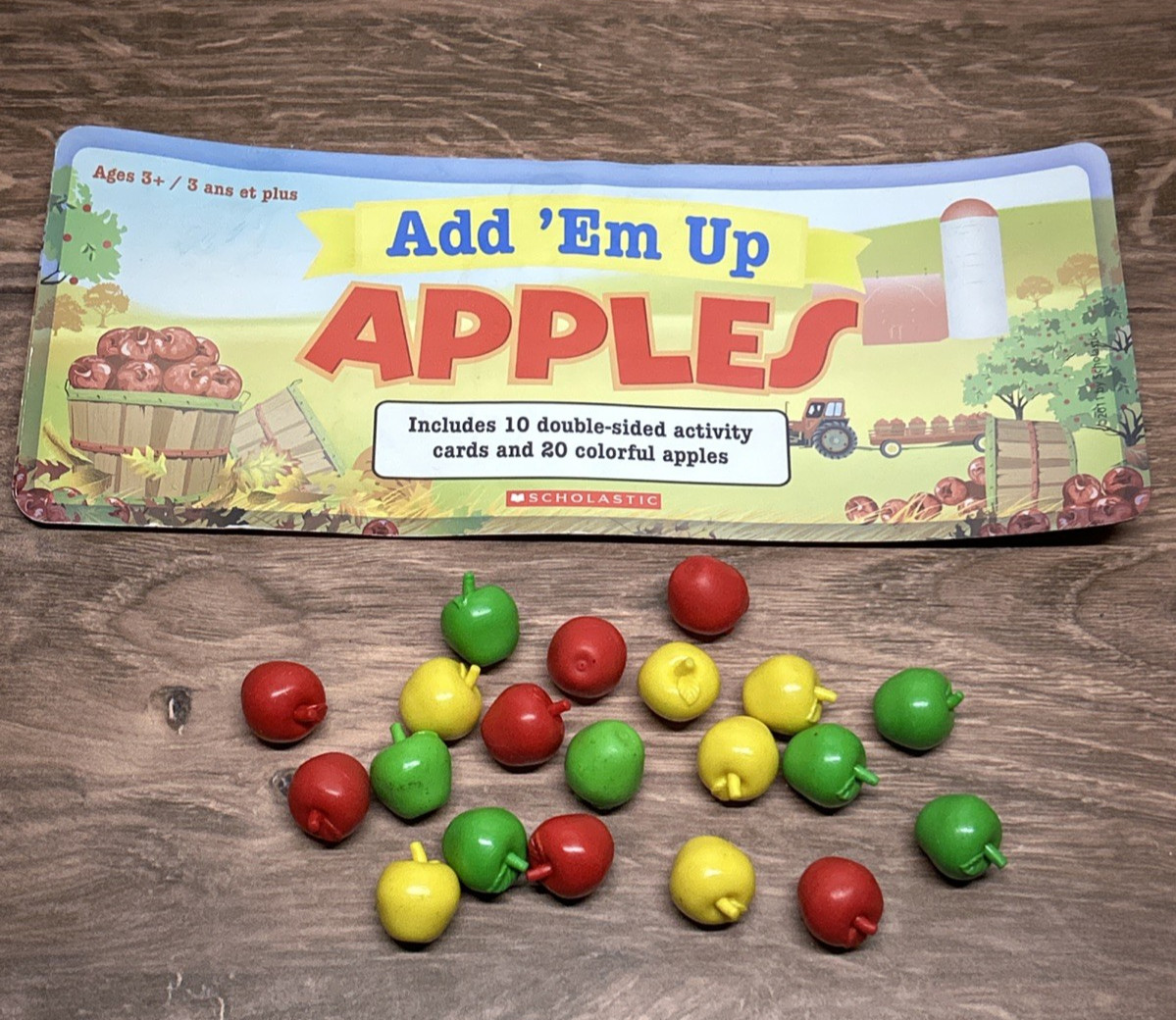 Scholastic Add ‘Em Up Apples Early Math Skills Set Ages 3+ Add to 20