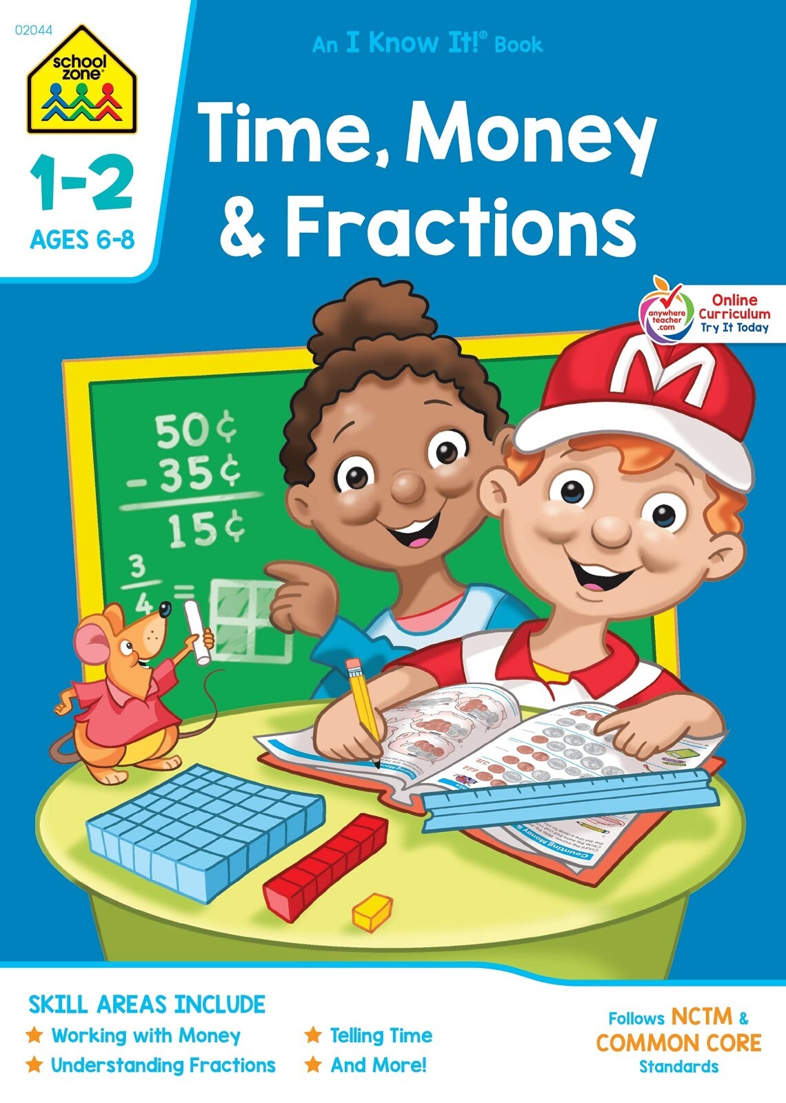1st 2nd Grade Math Workbook Addition Subtraction Time Money for Kids Ages 6 7 8