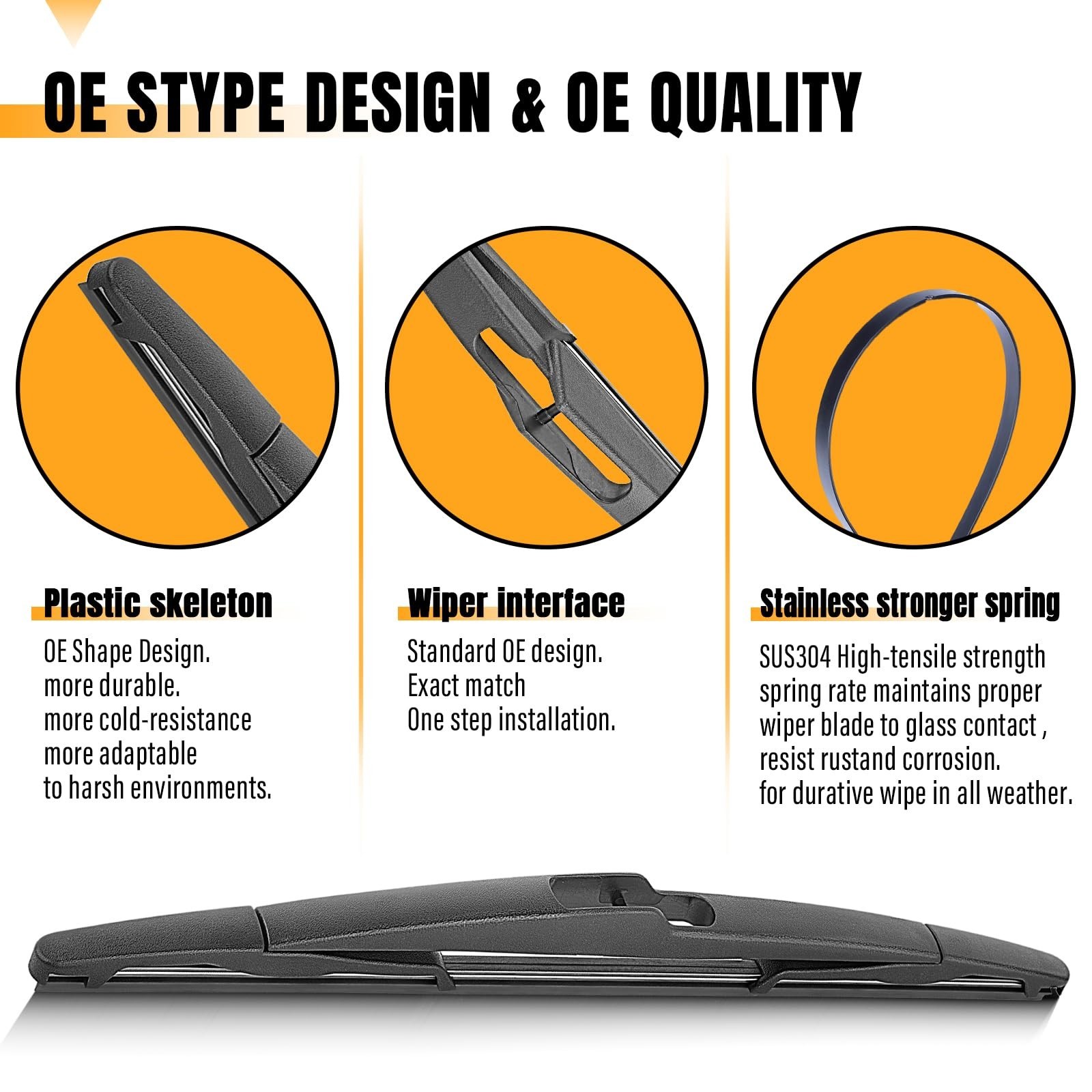 AUTOBOO 14 Inch Rear Wiper Blade Replacement for Ford Edge 2014-2007 Transit …
