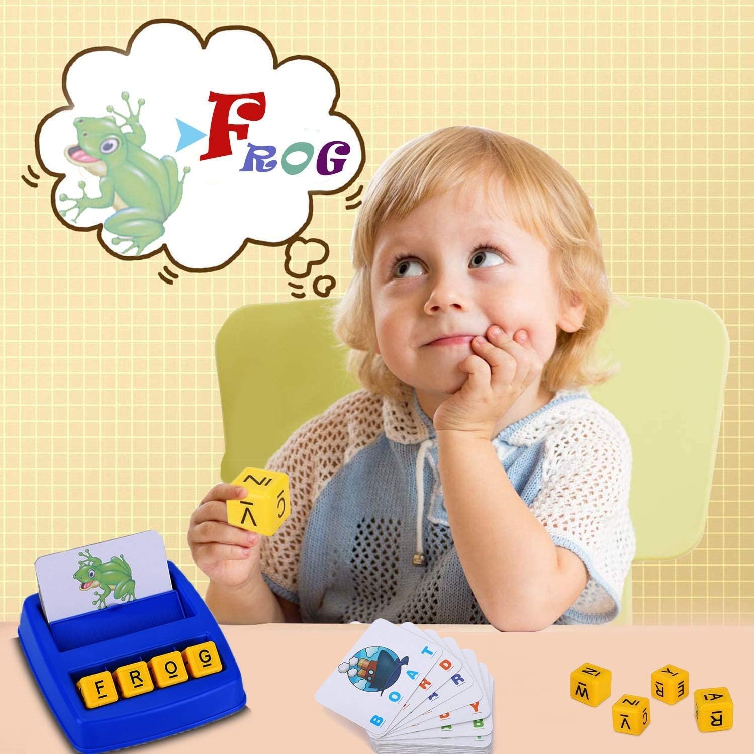 Matching Letter Spelling Games for Kids – Educational Learning Toys for 4 5 6…