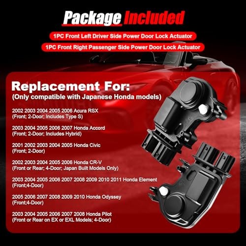 2Pcs Door Lock Actuator Motor Front Left and Right Compatible with 2003 2004