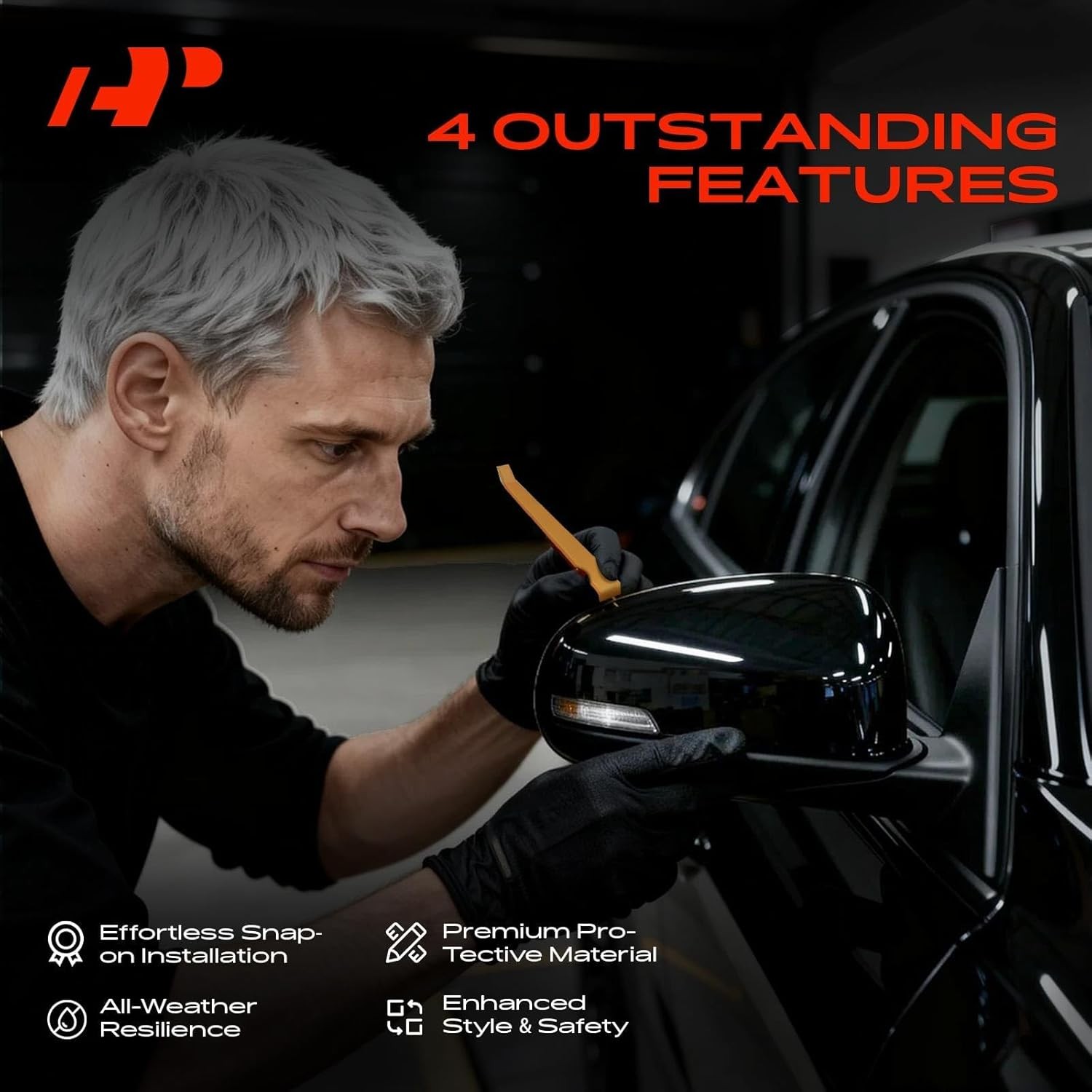 A-Premium Passenger Side Rearview Mirror Cover Cap – Compatible with Honda Accor