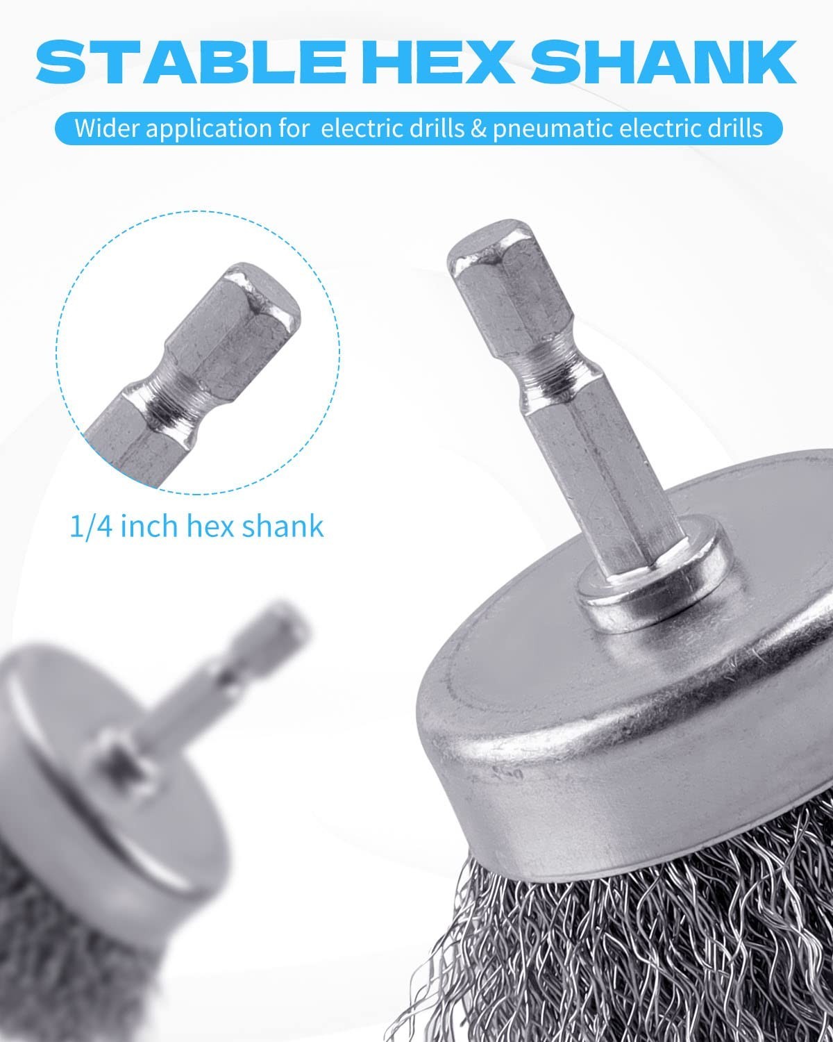 30 Pack Carbon Steel Wire Wheel Brush Cup Brush Wheel Brush Pen Brush Set
