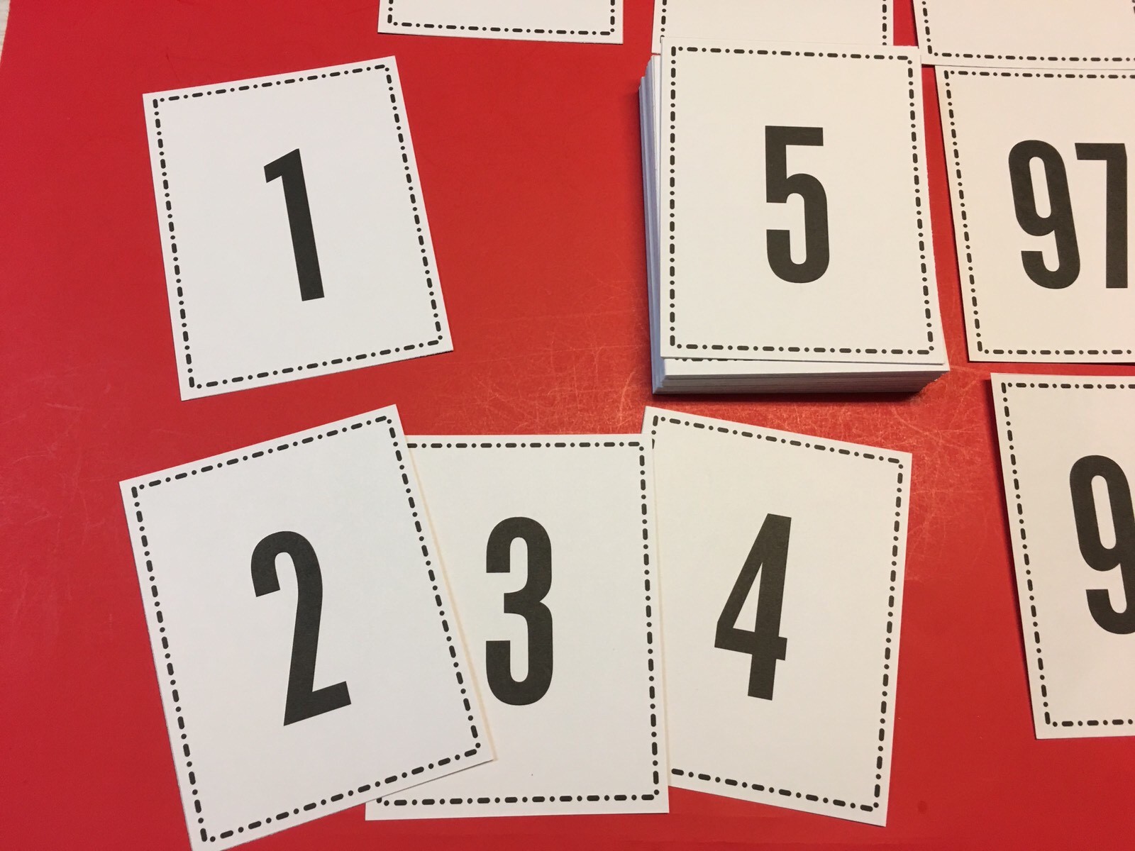 New item – Full Sized – Numbers 1-120 flash cards. Pre-k, Math Number 5.5×4.25