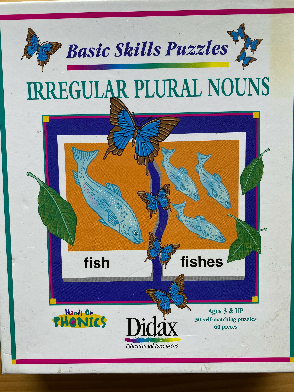 Basic Skills Puzzles Irregular Plural Nouns 30 self matching cards /60 pcs Didax