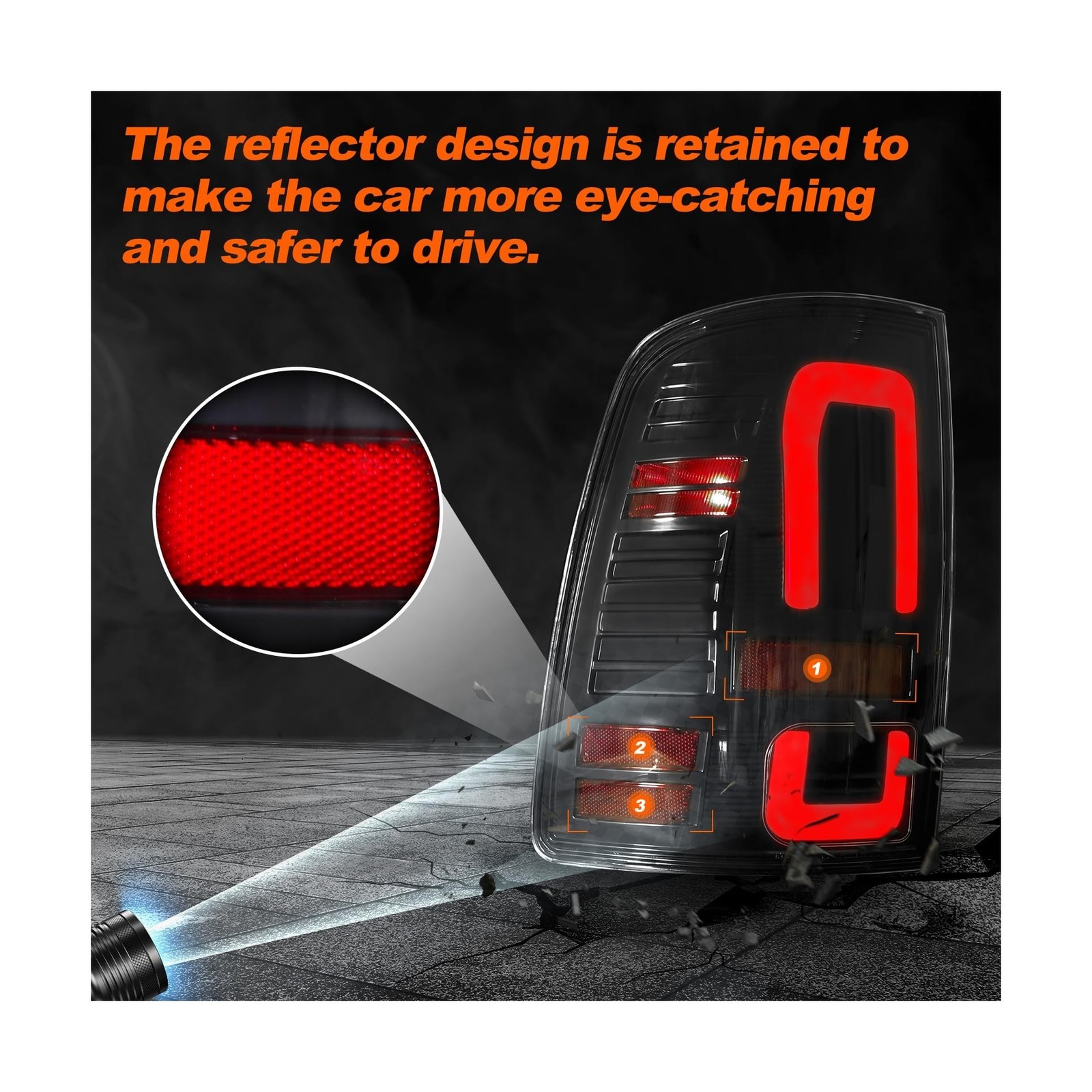 MAYELLO Black Full LED Tail Lights Brake Rear Lamps Clear Lens Blackout Style…