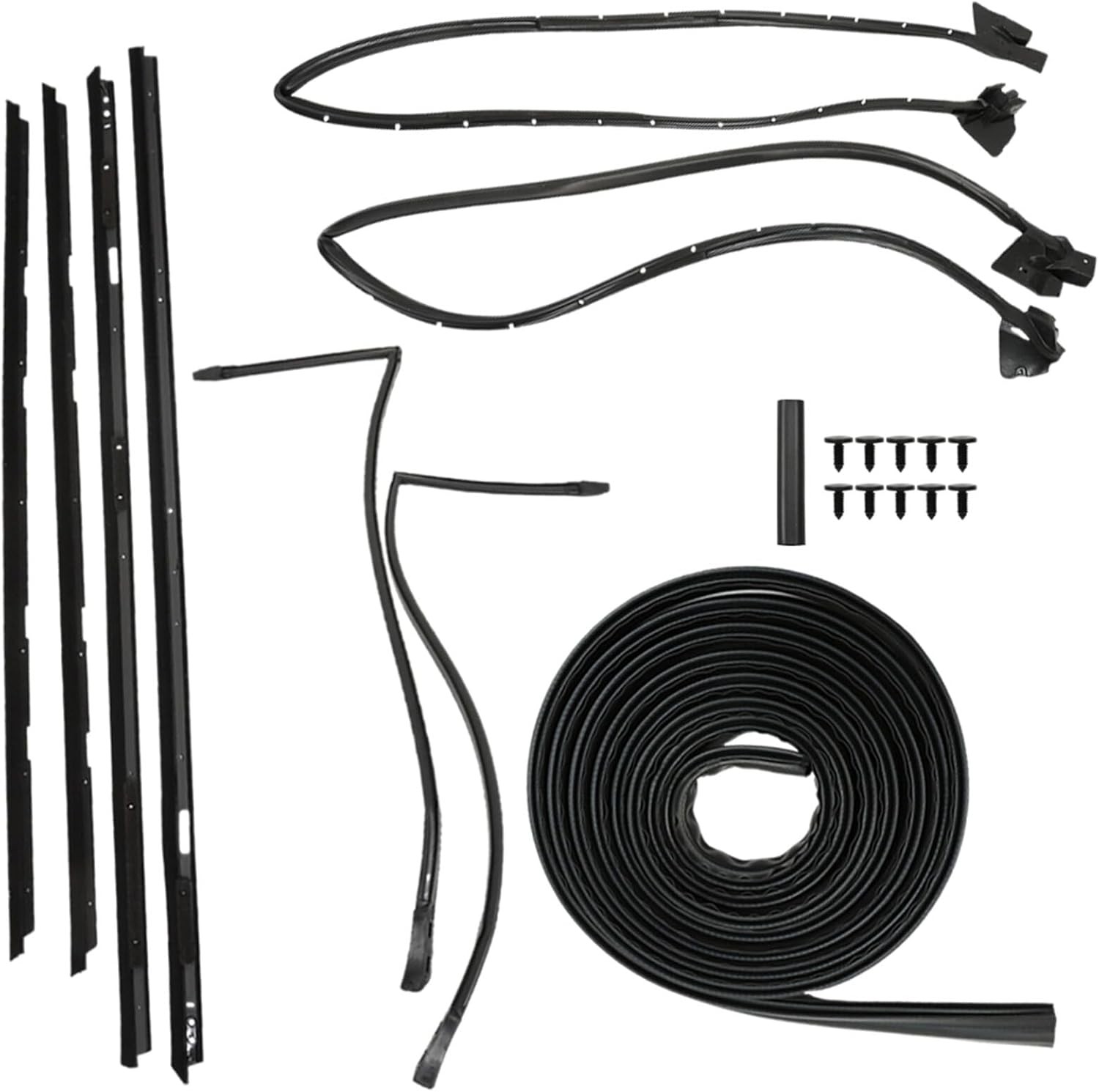 9PCS Window Door Trunk Roof Rail Seal Weatherstripping Kit Replacement for
