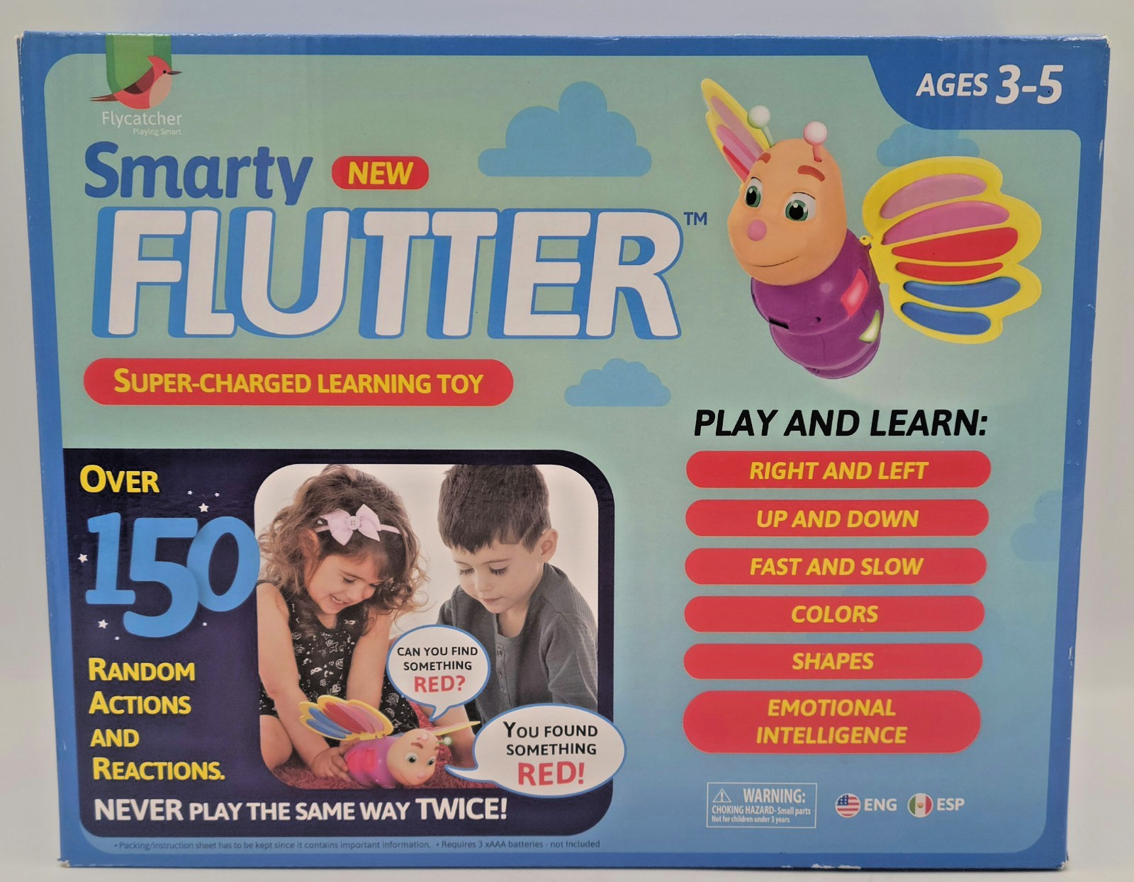 NEW Smarty Flutter Super Charged Interactive Learning Toy ENGLISH & SPANISH