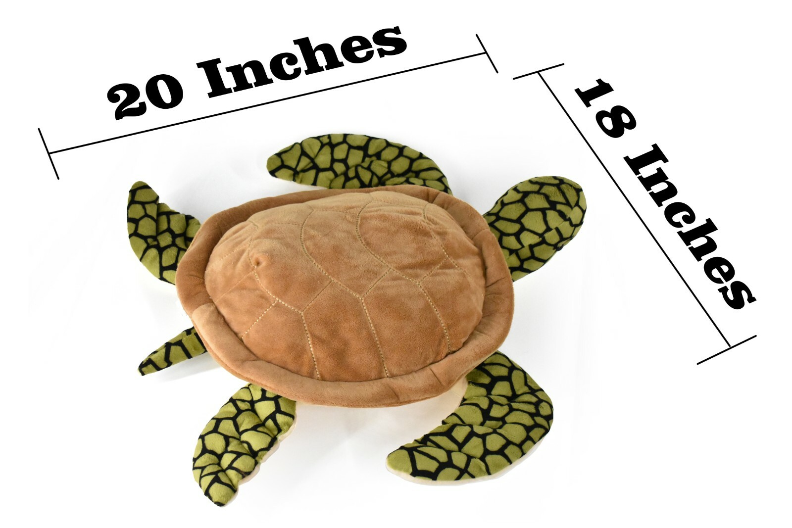 Large Sea Turtle Plush, Realistic Stuffed Soft Animal, Ocean 20″ F4355 B435