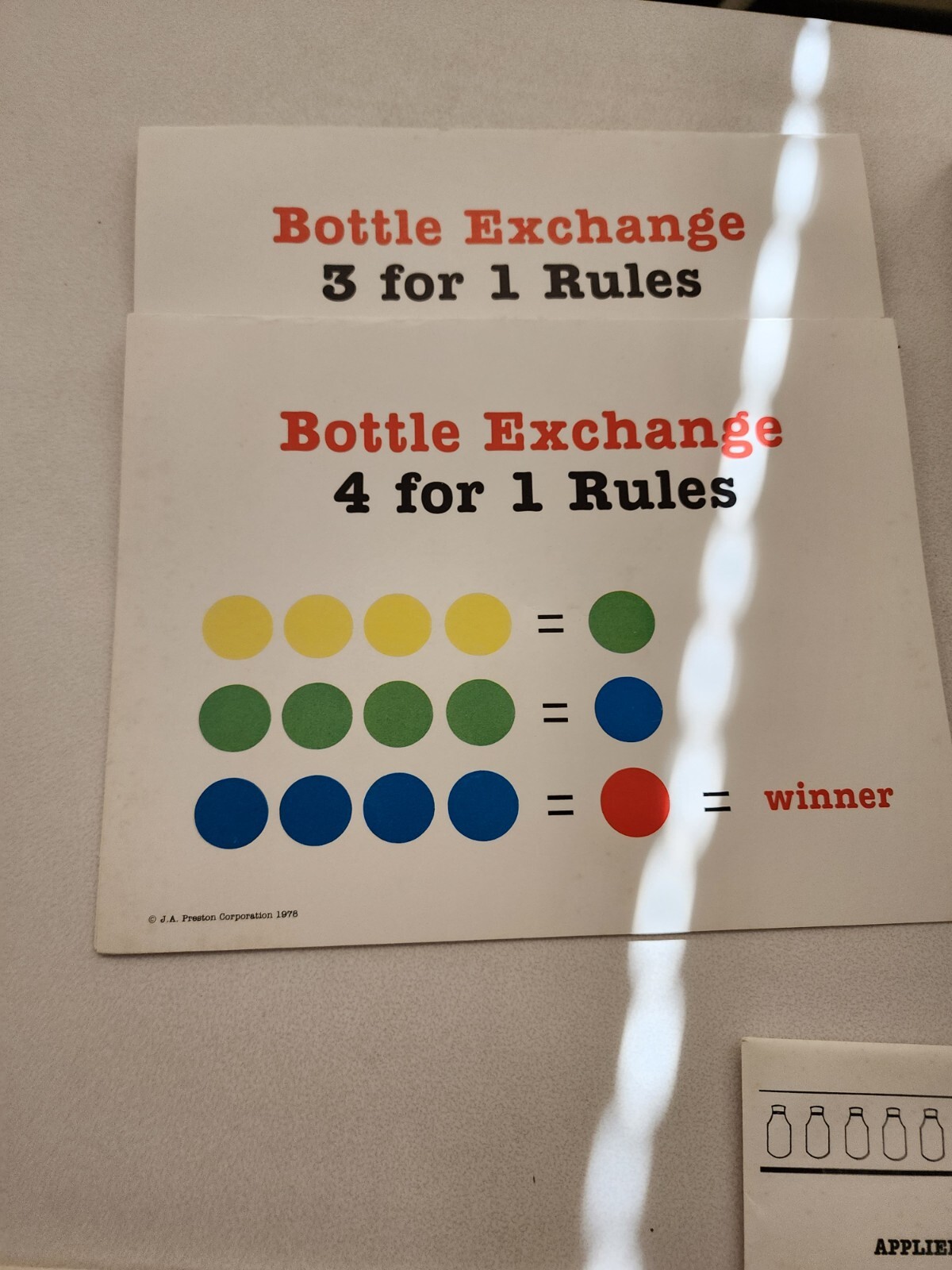 1978 J.A. Preston Corp. Bottle Exchange & Circle Language Builder 4943C 4951